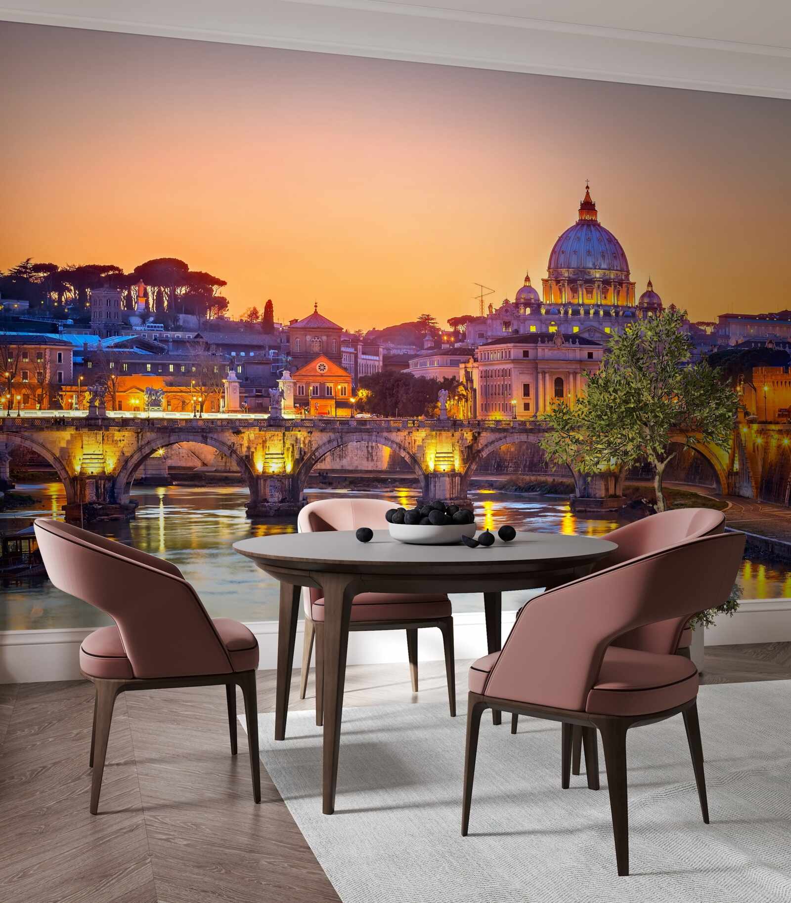 Fototapeta pohľad na rímsku katedrálu pod večerným svetlom