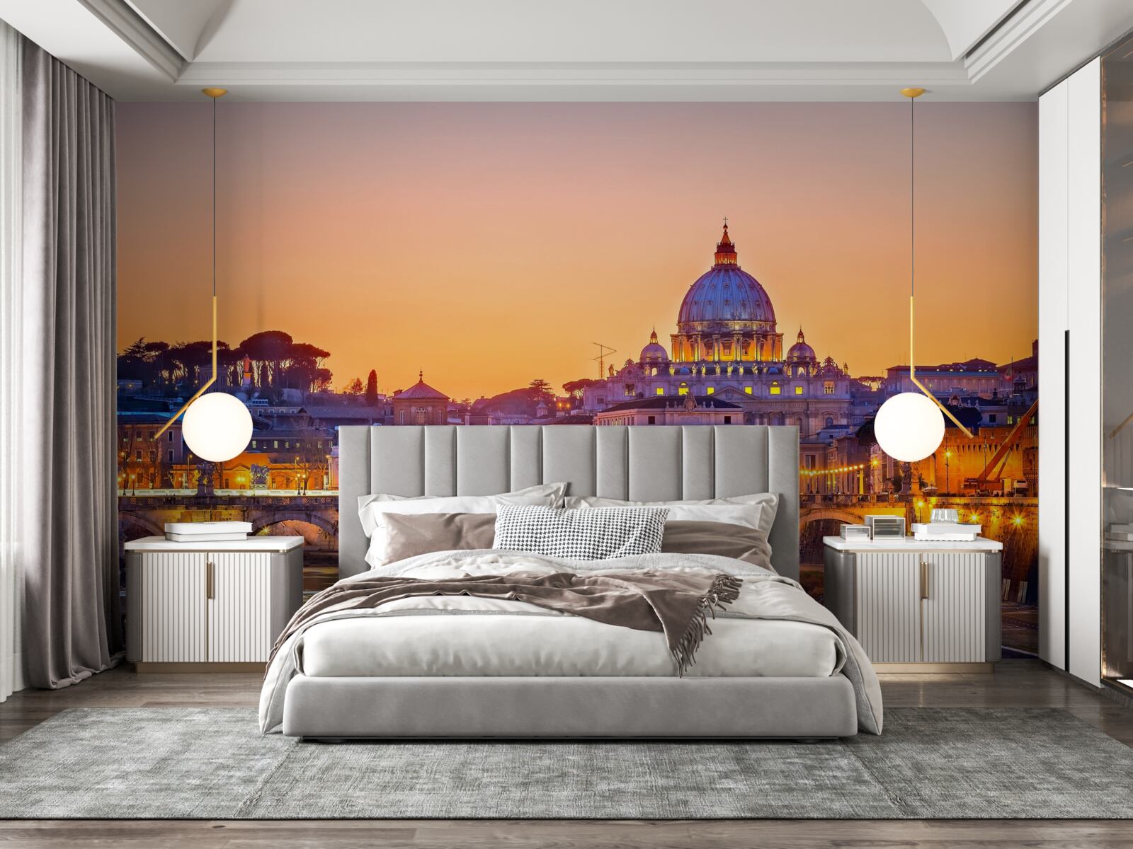 Fototapeta pohľad na rímsku katedrálu pod večerným svetlom