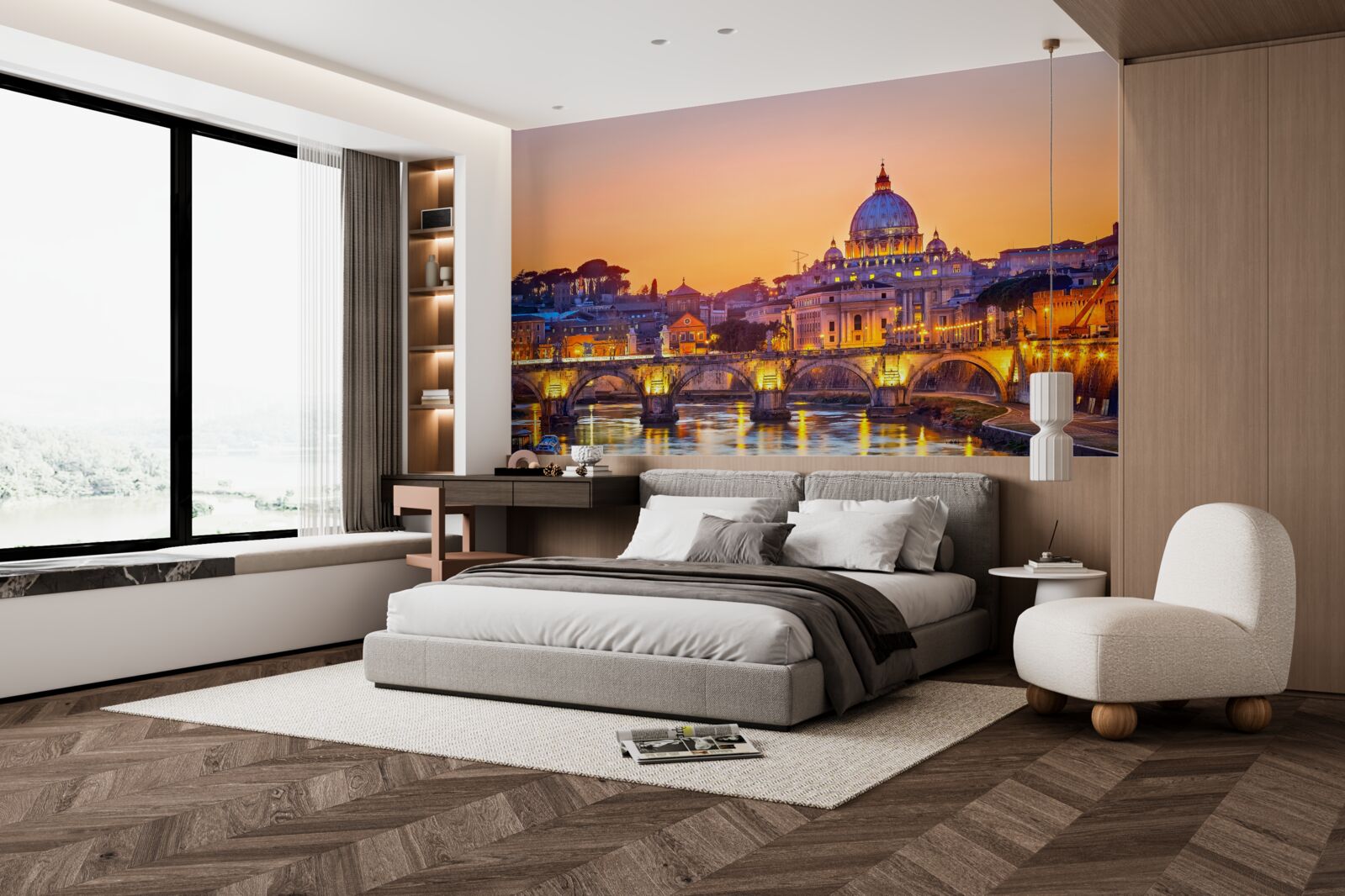 Fototapeta pohľad na rímsku katedrálu pod večerným svetlom