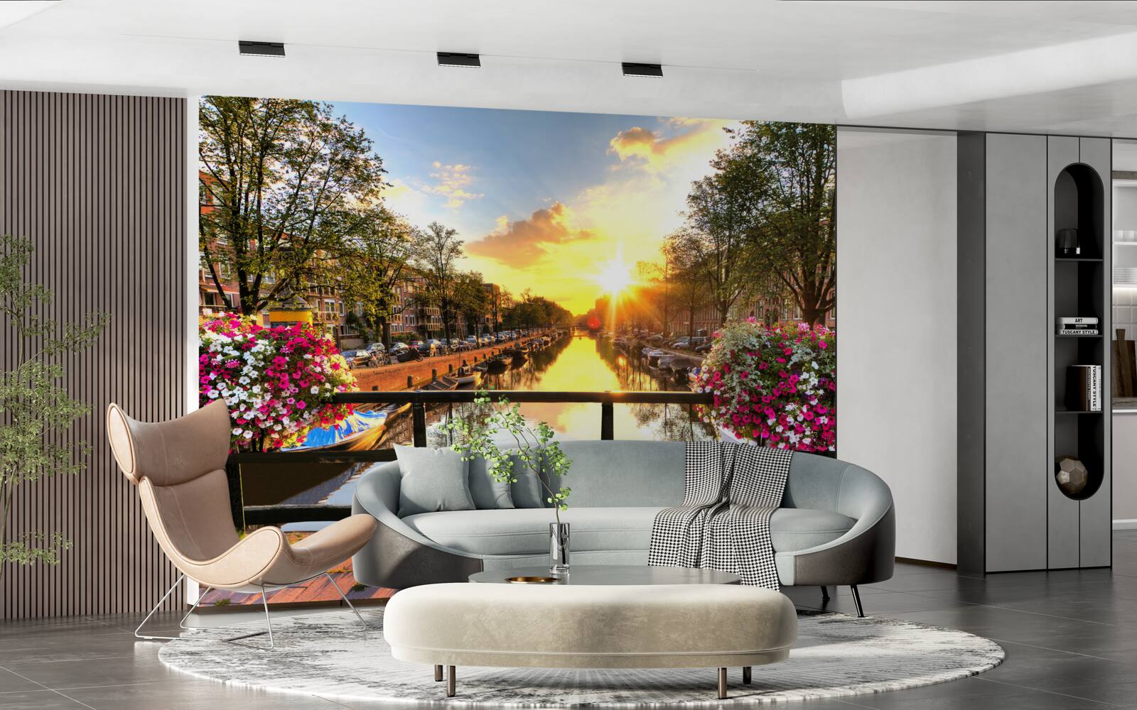 Fototapeta srdce amsterdamu je zahalené západom slnka