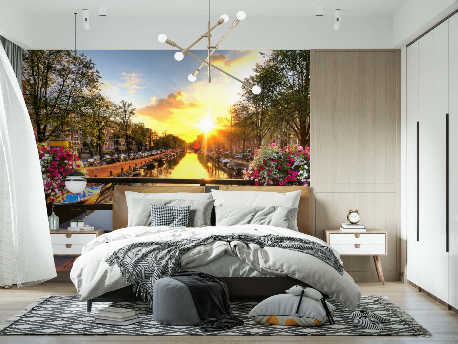 Fototapeta srdce amsterdamu je zahalené západom slnka