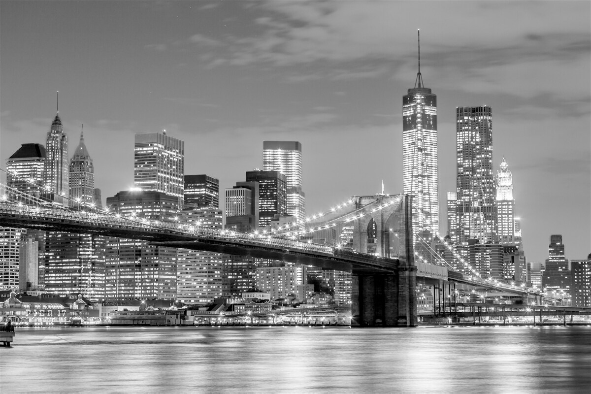 Fototapeta metropola s výhľadom na Brooklynský most