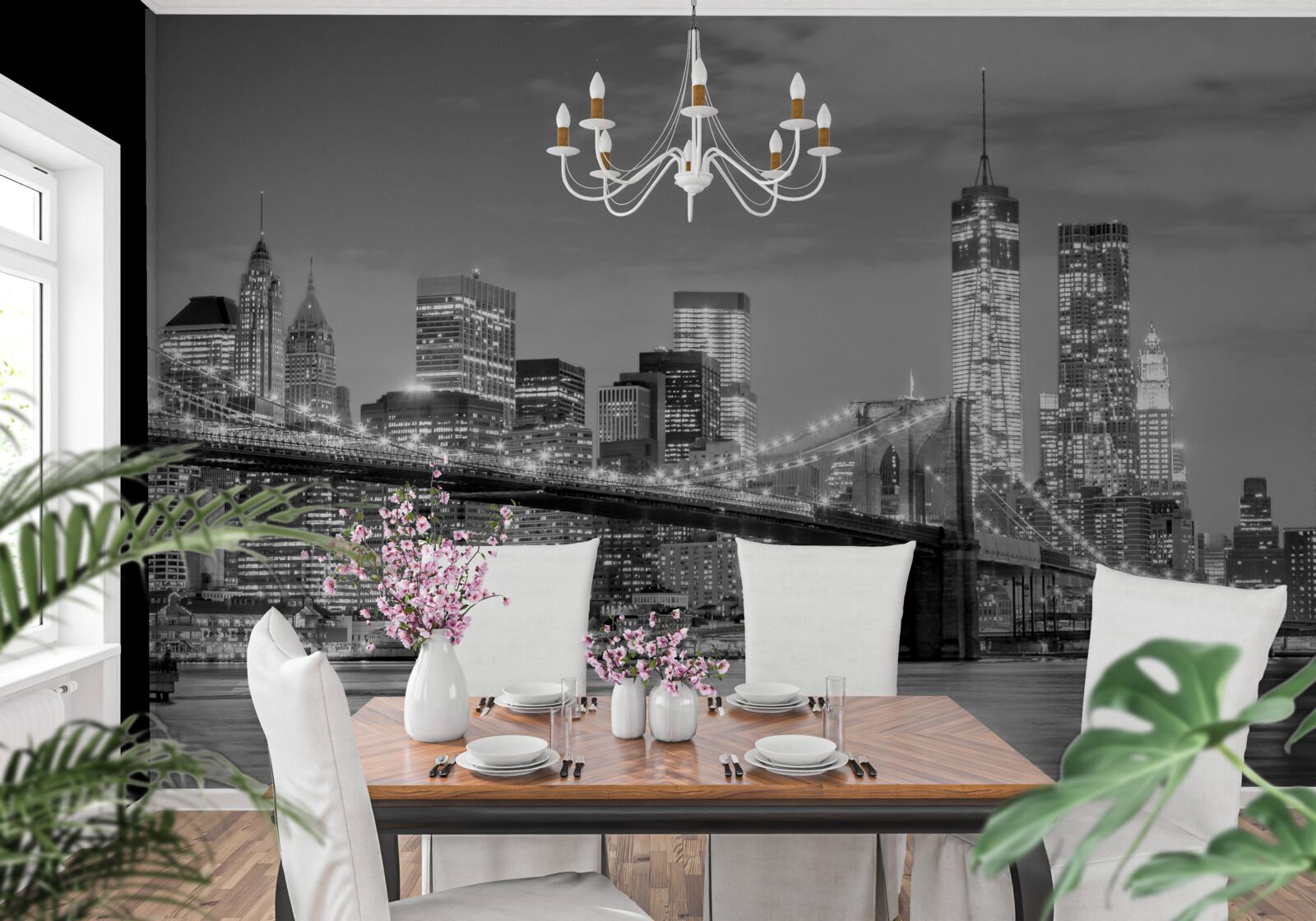 Fototapeta metropola s výhľadom na Brooklynský most