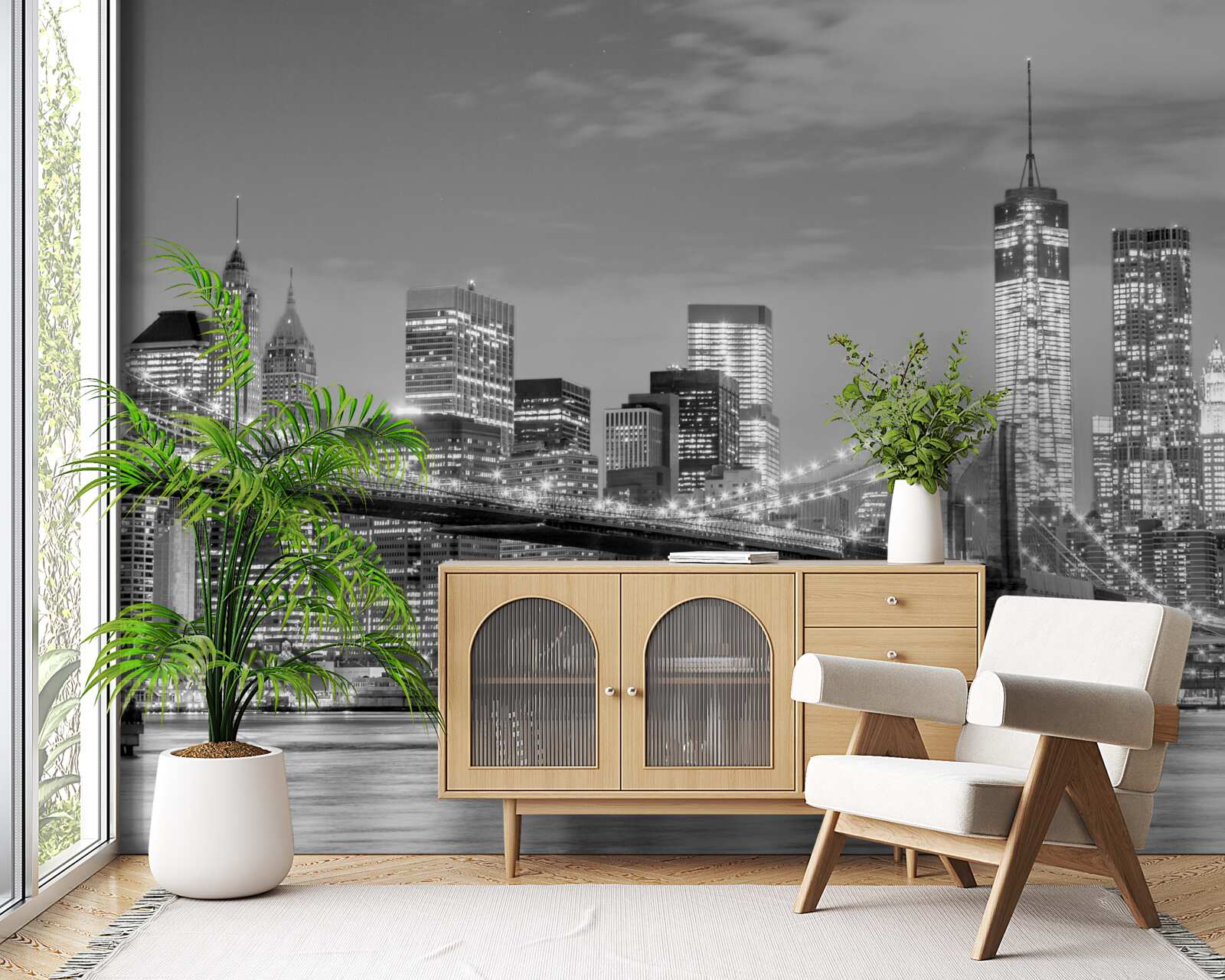 Fototapeta metropola s výhľadom na Brooklynský most