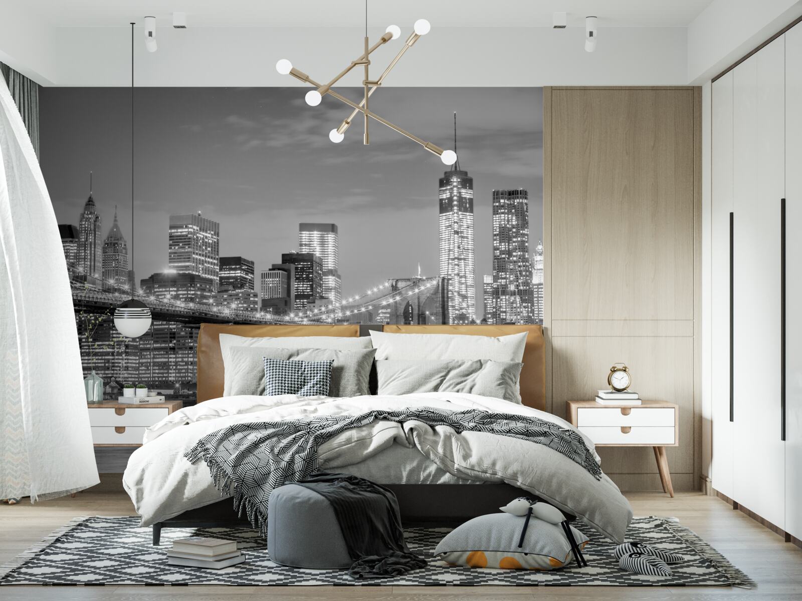 Fototapeta metropola s výhľadom na Brooklynský most