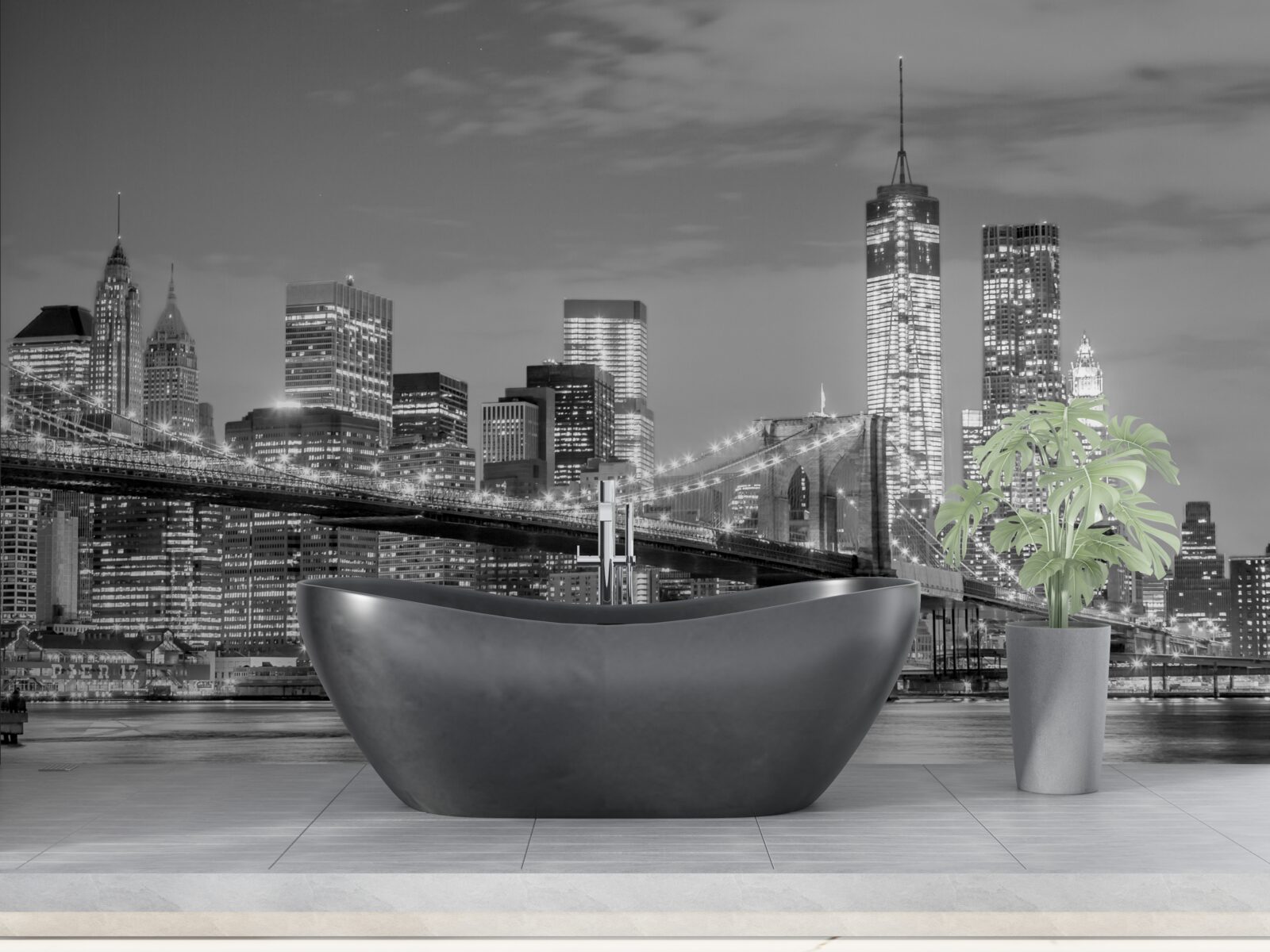 Fototapeta metropola s výhľadom na Brooklynský most