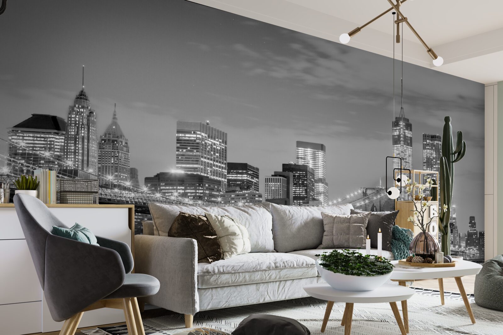 Fototapeta metropola s výhľadom na Brooklynský most