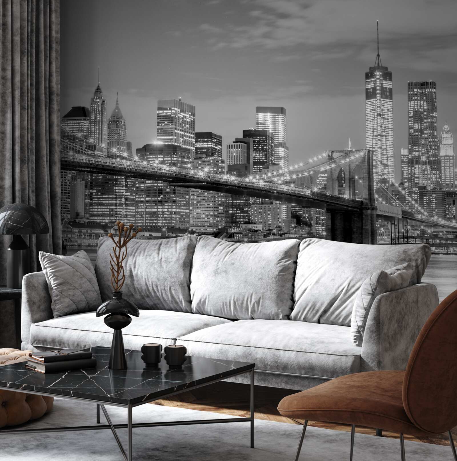 Fototapeta metropola s výhľadom na Brooklynský most