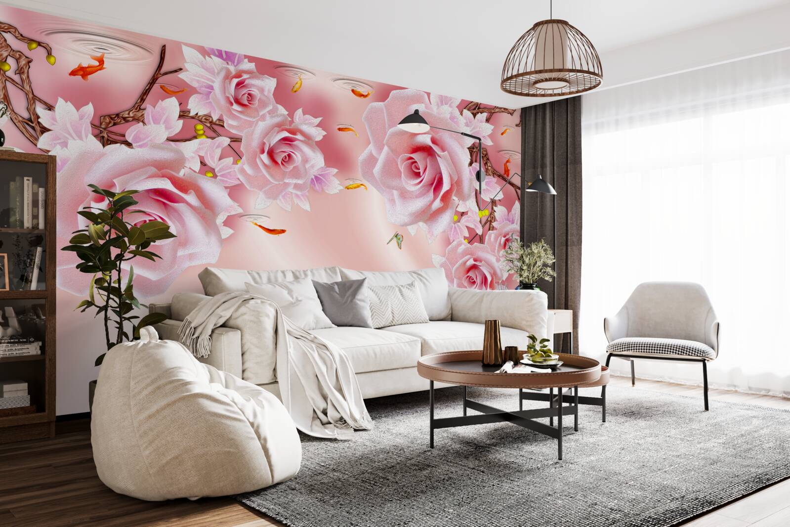 Fototapeta na konároch kvitnú jemné púčiky ruží