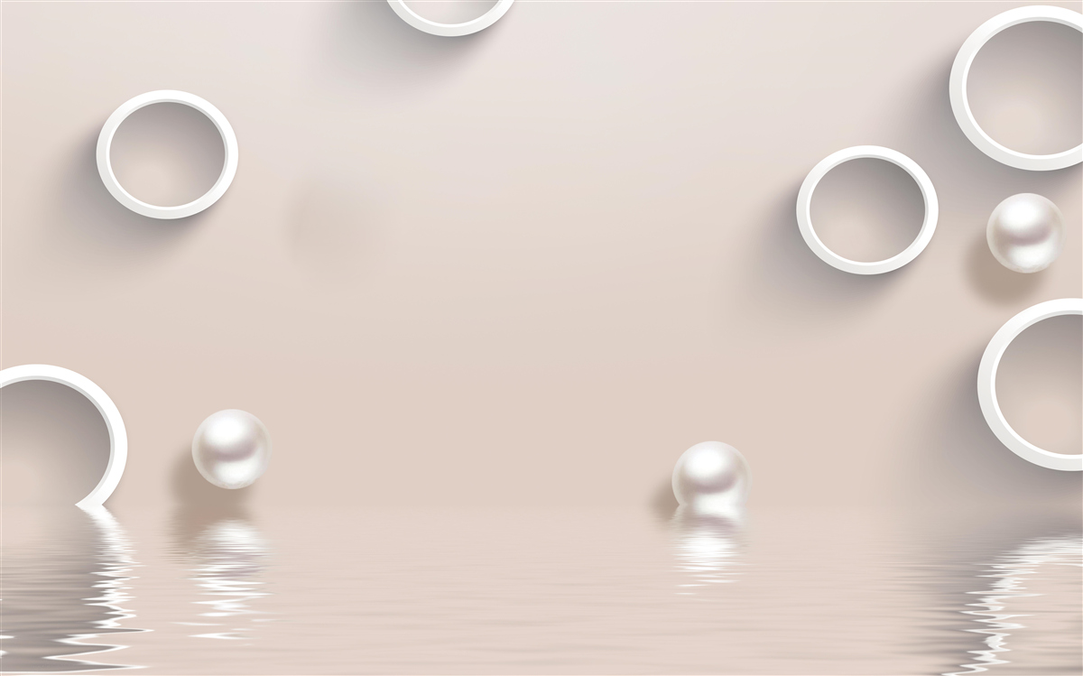 Fototapeta kruhy na vode a perly