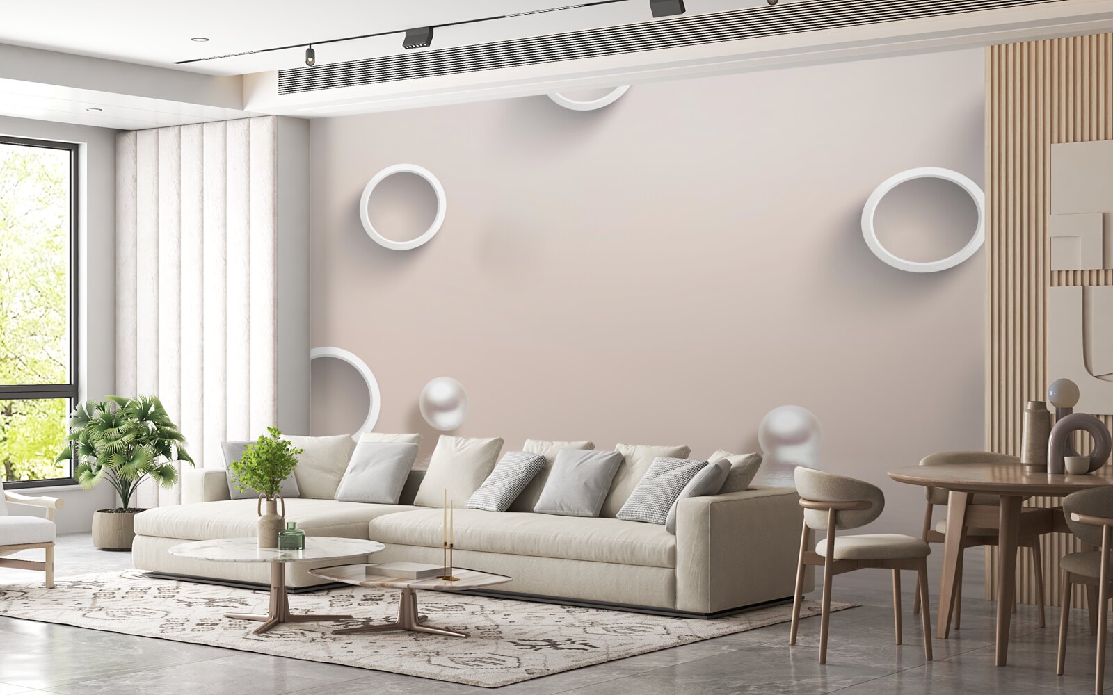 Fototapeta kruhy na vode a perly