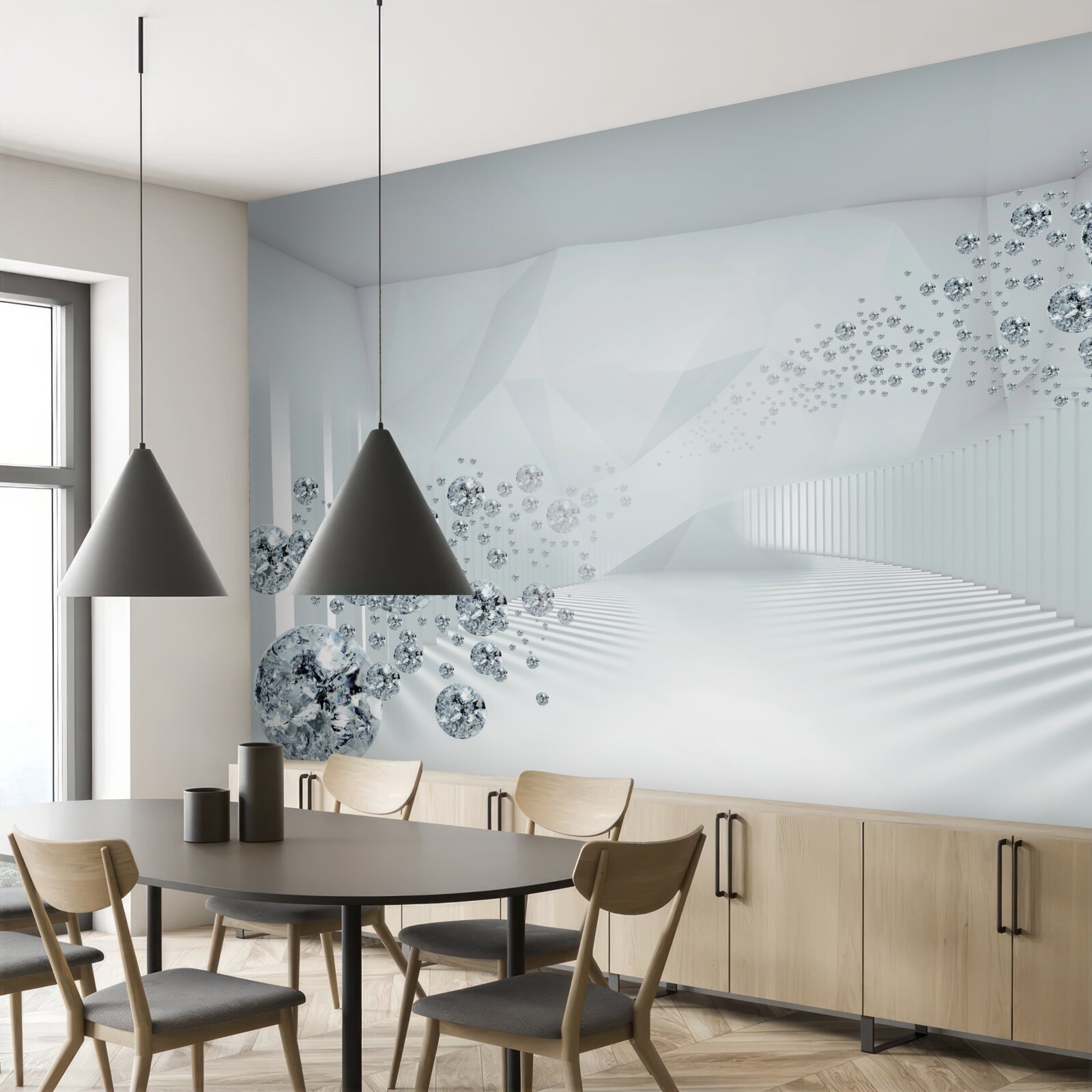 Fototapeta nerovný povrch a gule v abstrakcii