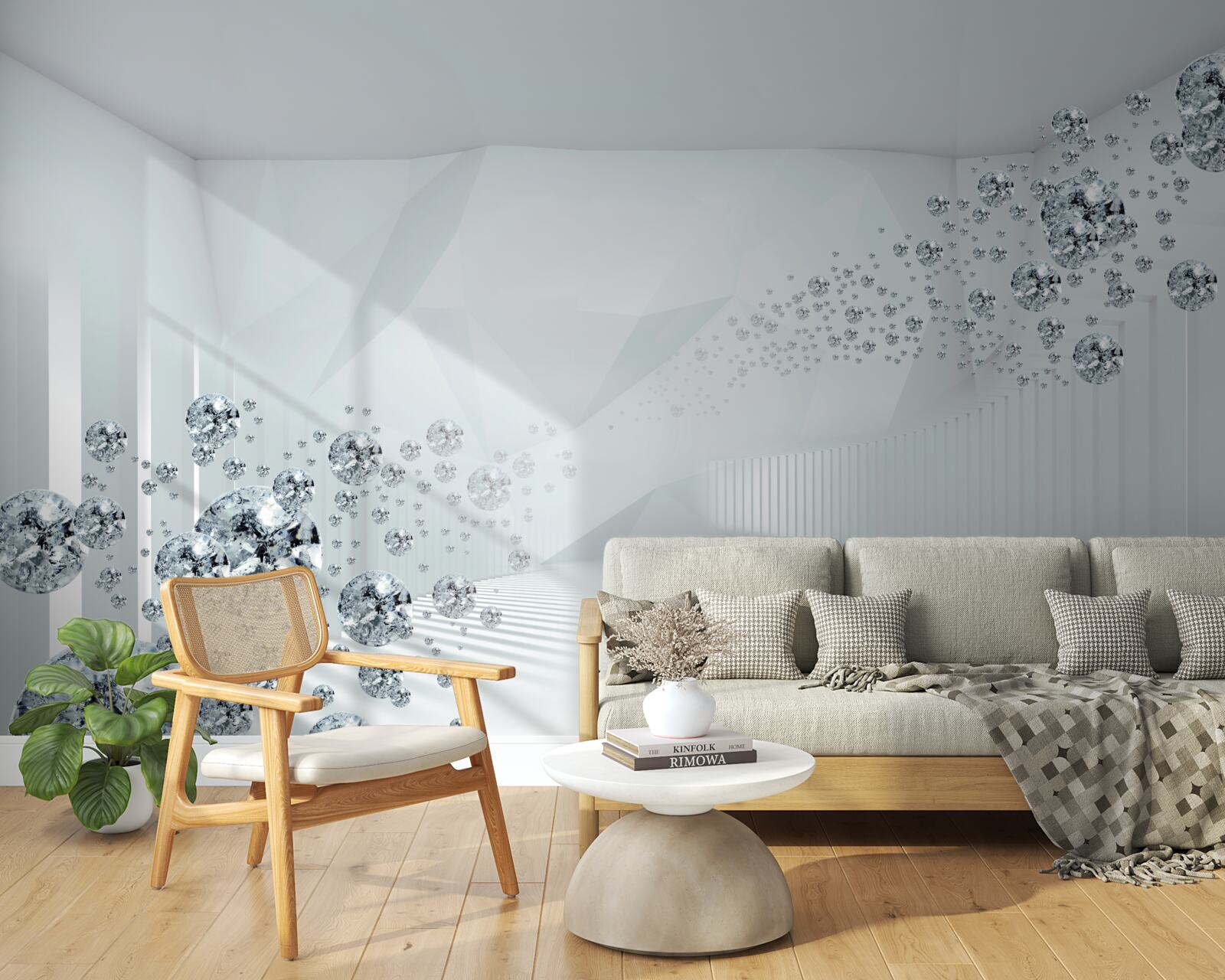 Fototapeta nerovný povrch a gule v abstrakcii