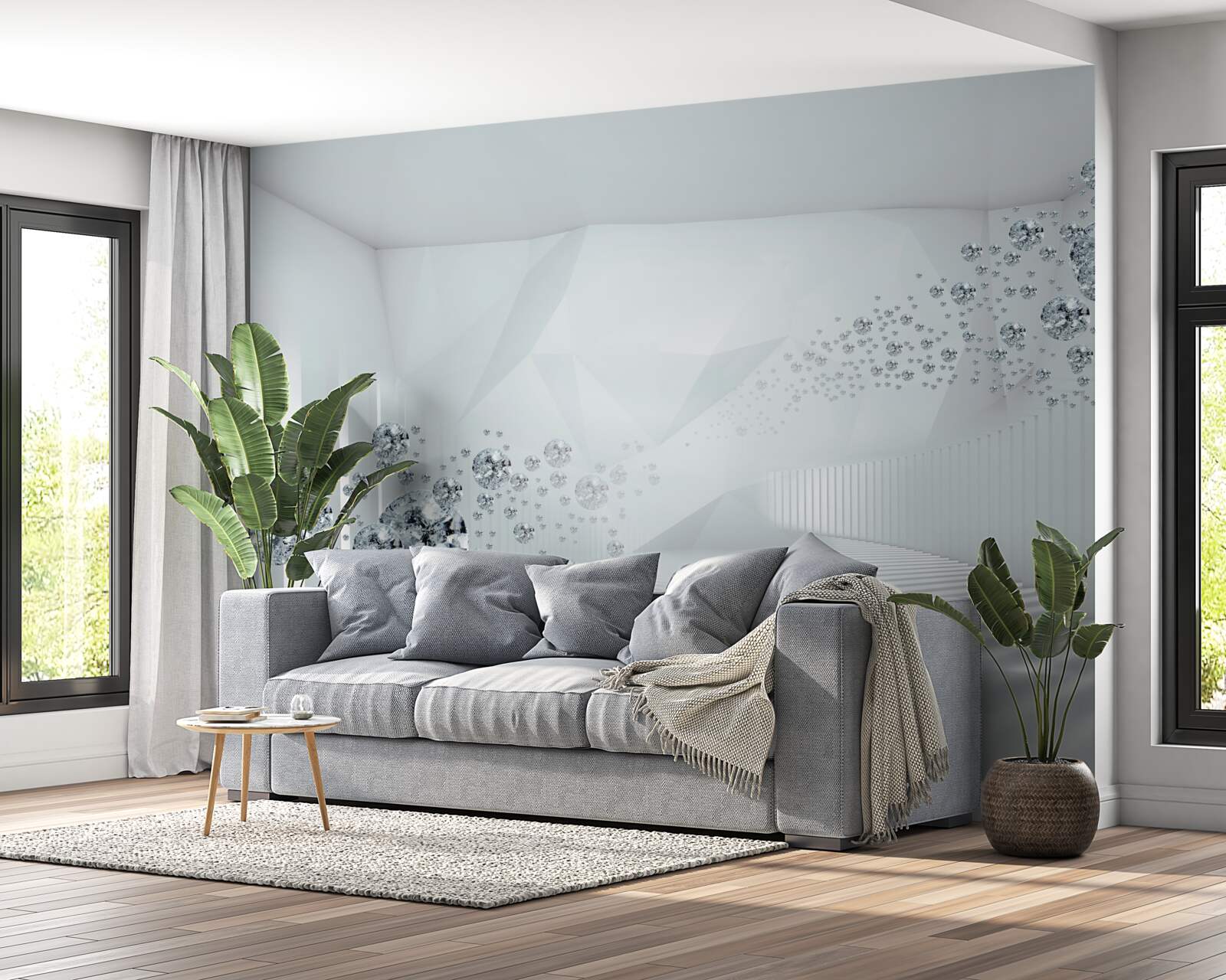 Fototapeta nerovný povrch a gule v abstrakcii