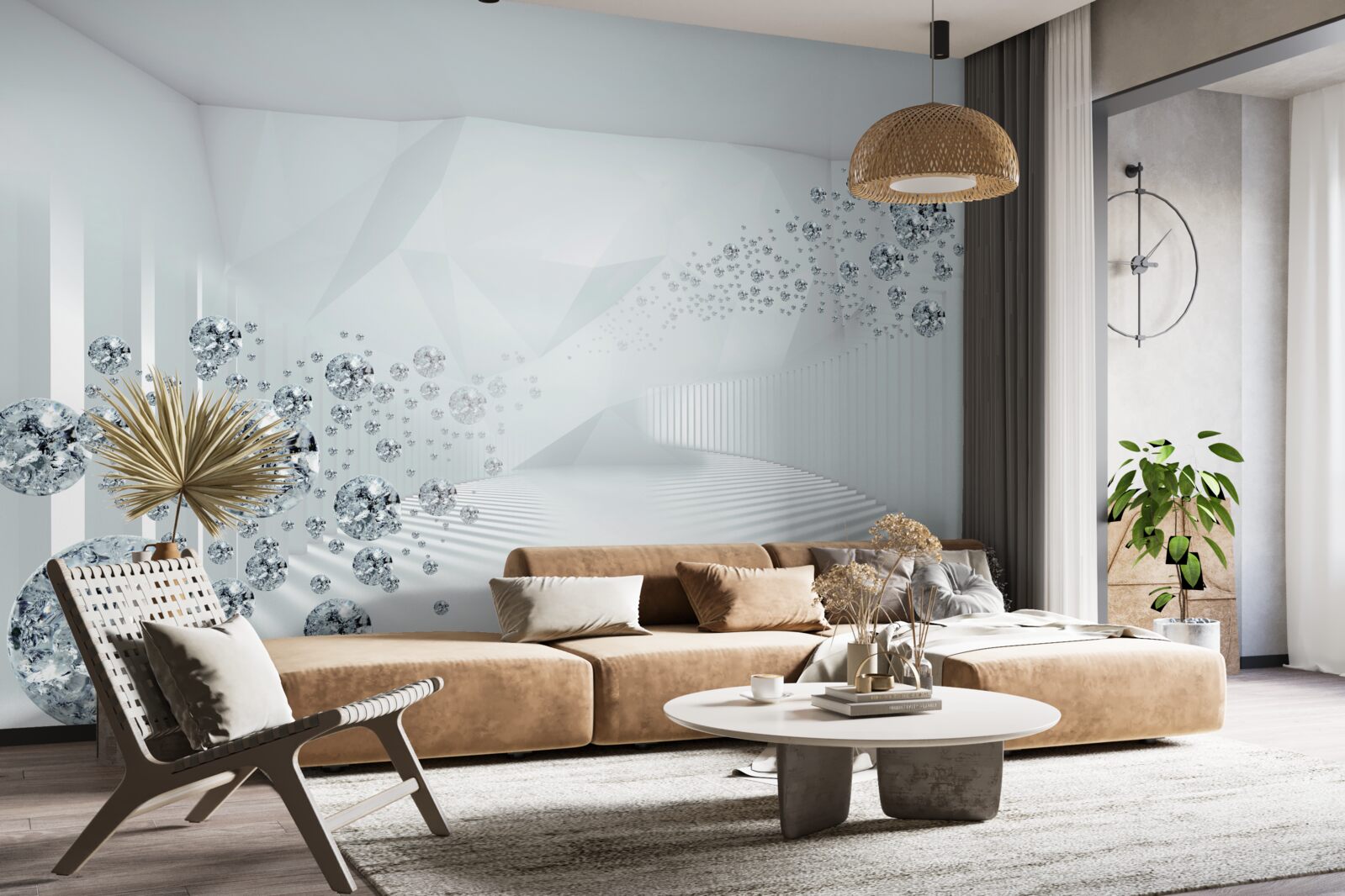 Fototapeta nerovný povrch a gule v abstrakcii