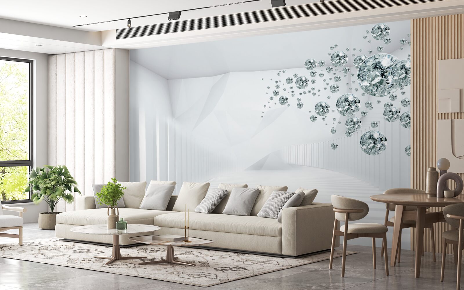 Fototapeta kvapky vody v jasne osvetlenej miestnosti