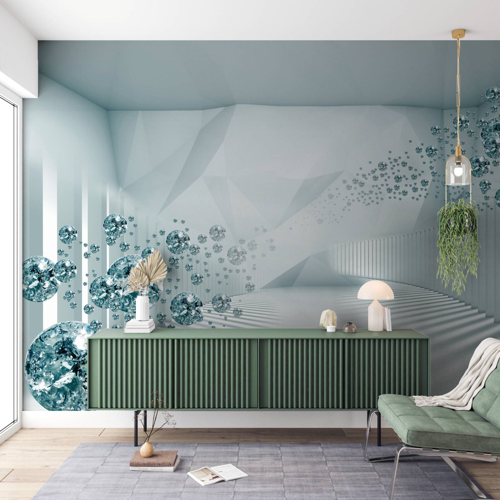 Fototapeta rastúce častice modrého oceánu