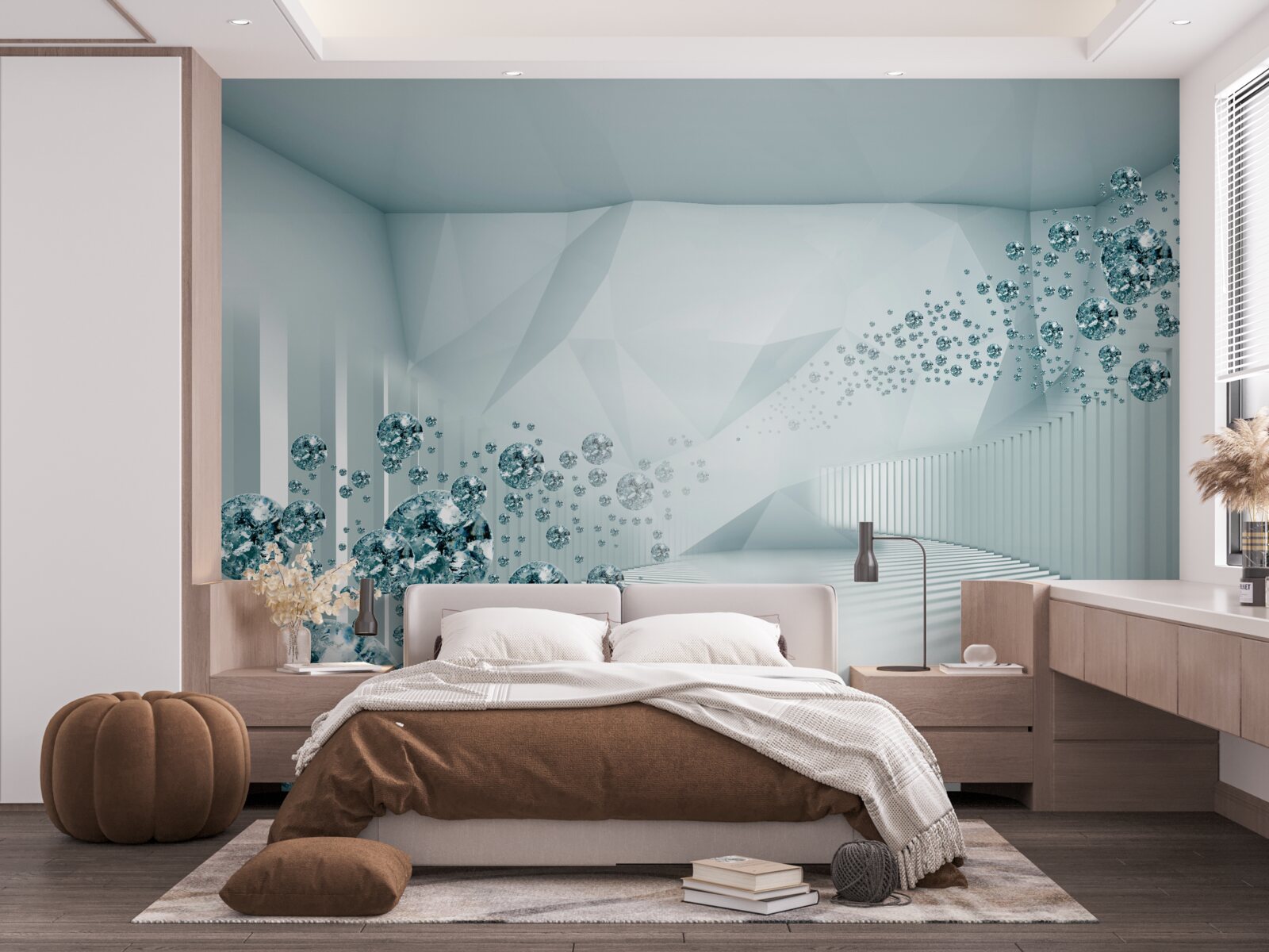 Fototapeta rastúce častice modrého oceánu