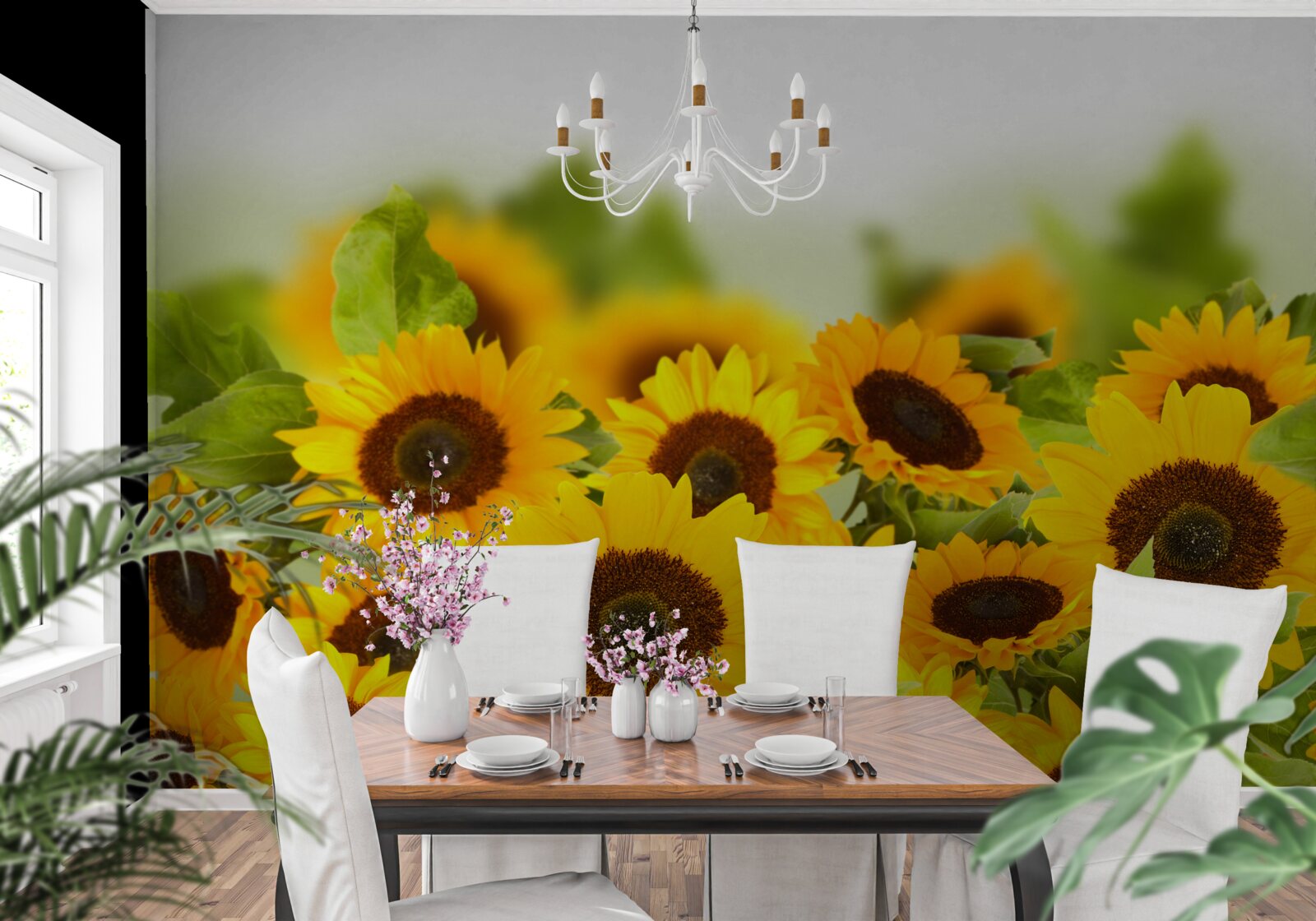 Fototapeta veľké množstvo zlatých slnečníc