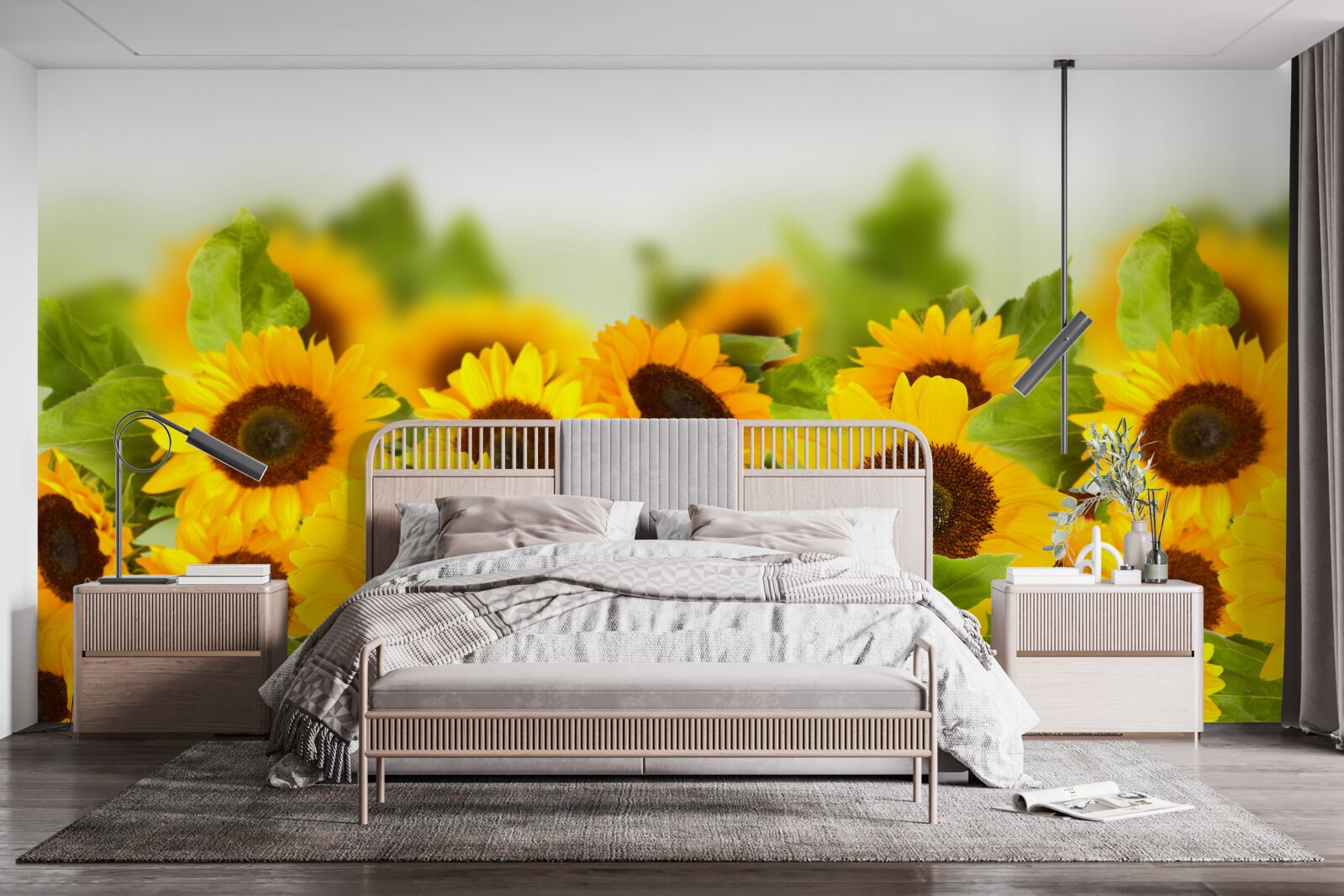 Fototapeta veľké množstvo zlatých slnečníc