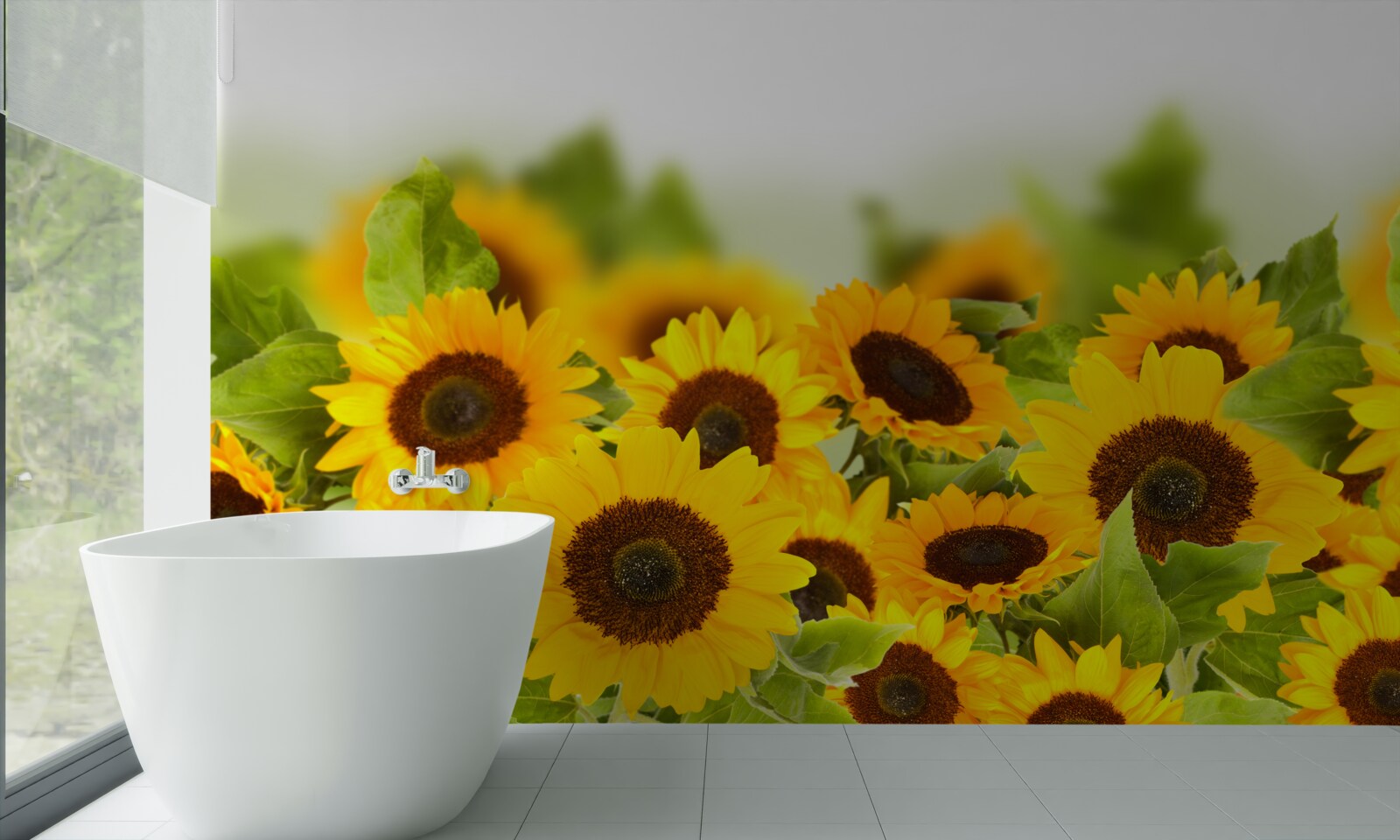 Fototapeta veľké množstvo zlatých slnečníc