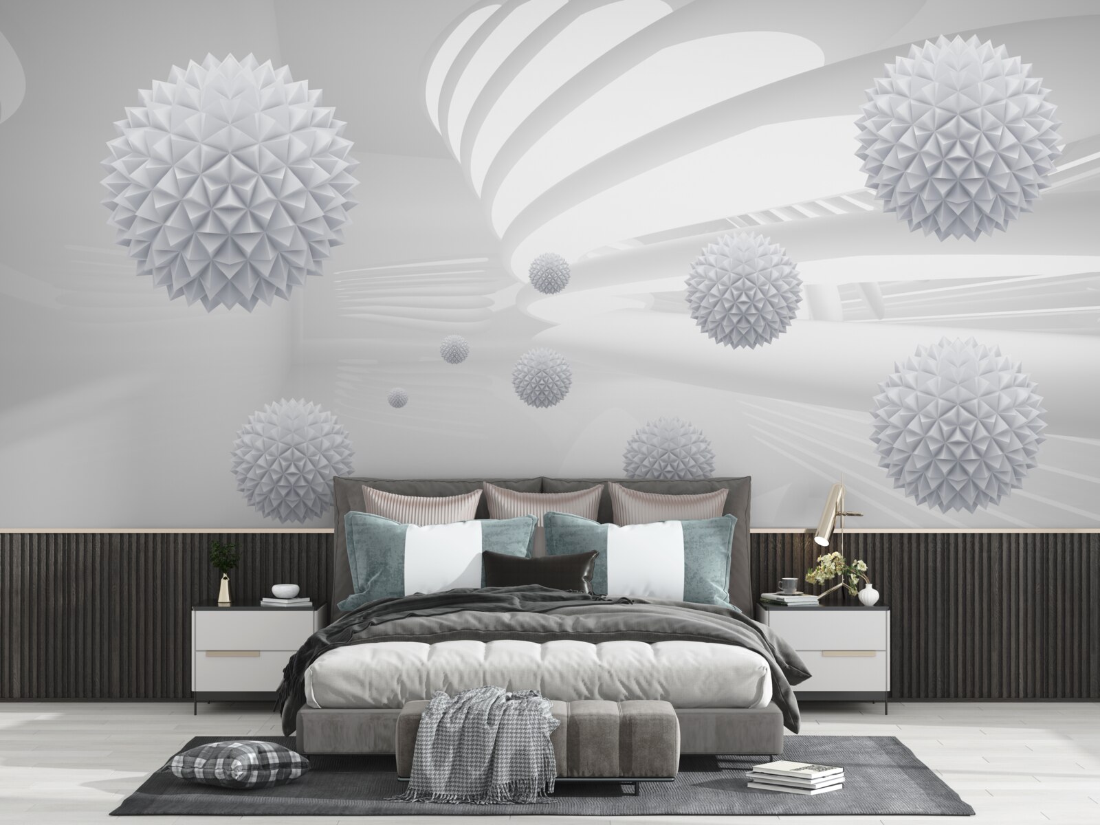 Fototapeta guličky obiehajúce okolo stredu