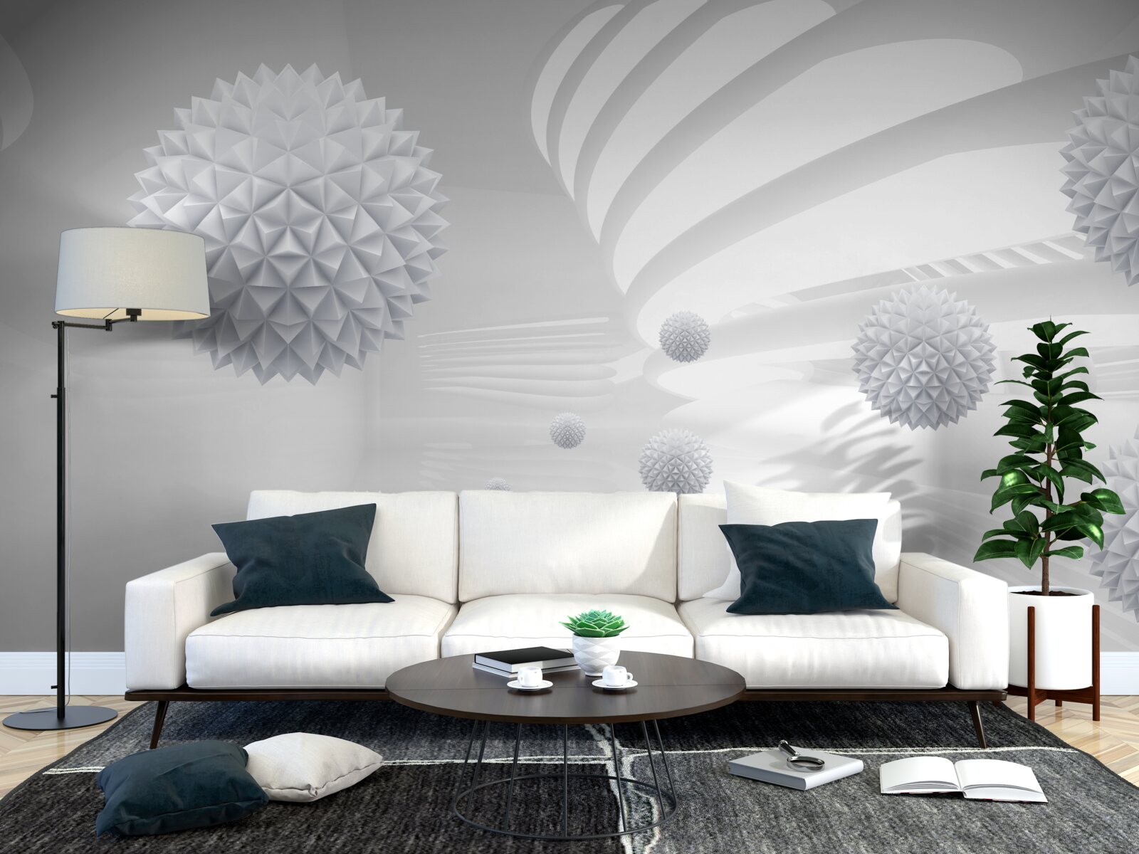 Fototapeta guličky obiehajúce okolo stredu