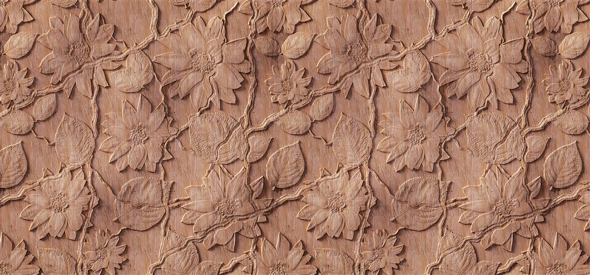 Fototapeta hnedé ozdobné kvety