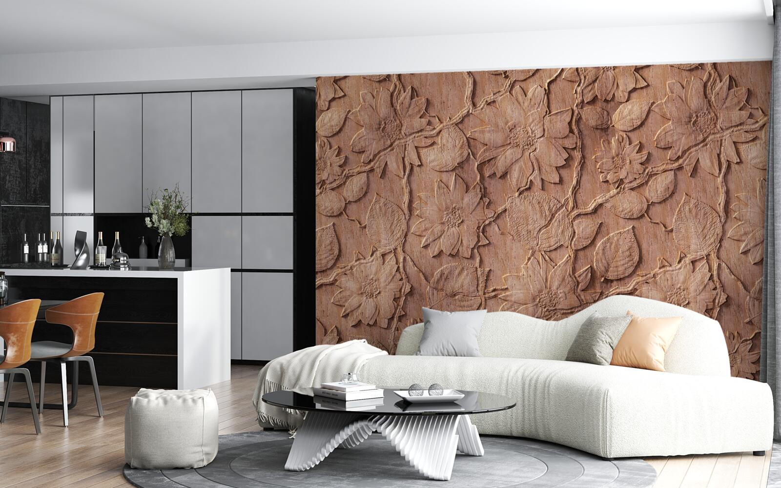 Fototapeta hnedé ozdobné kvety