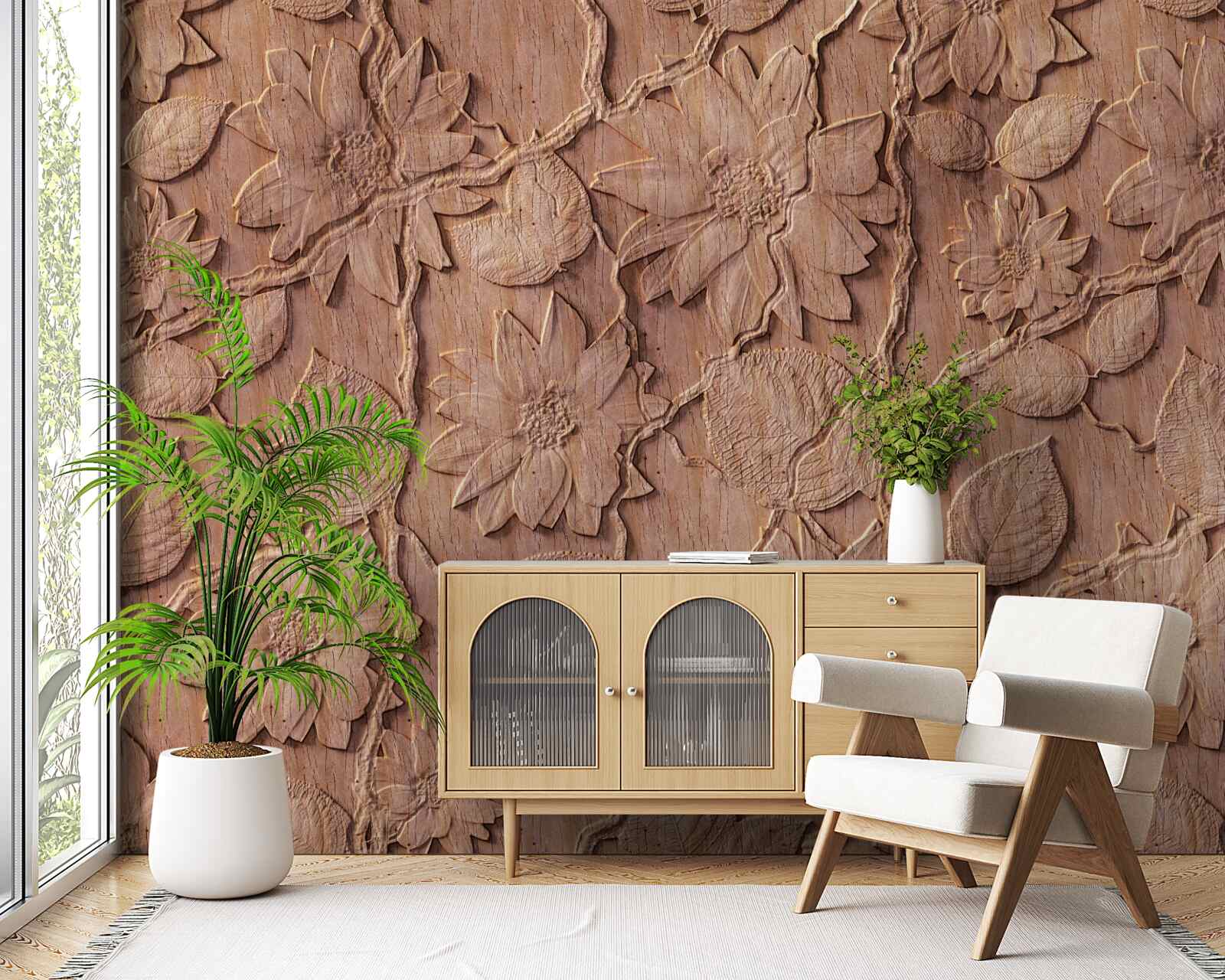 Fototapeta hnedé ozdobné kvety