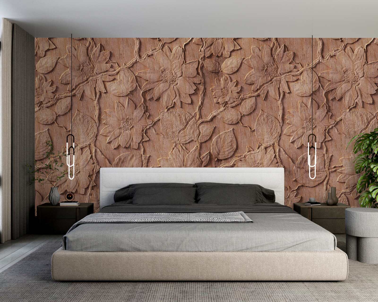 Fototapeta hnedé ozdobné kvety