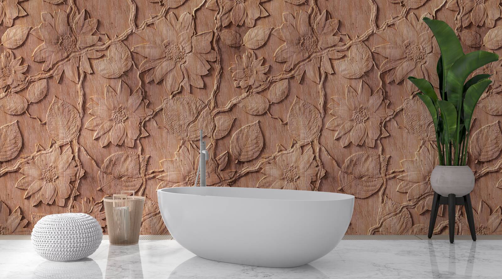 Fototapeta hnedé ozdobné kvety