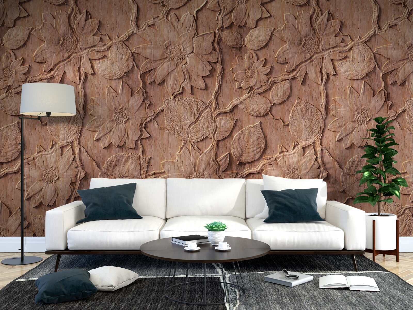 Fototapeta hnedé ozdobné kvety