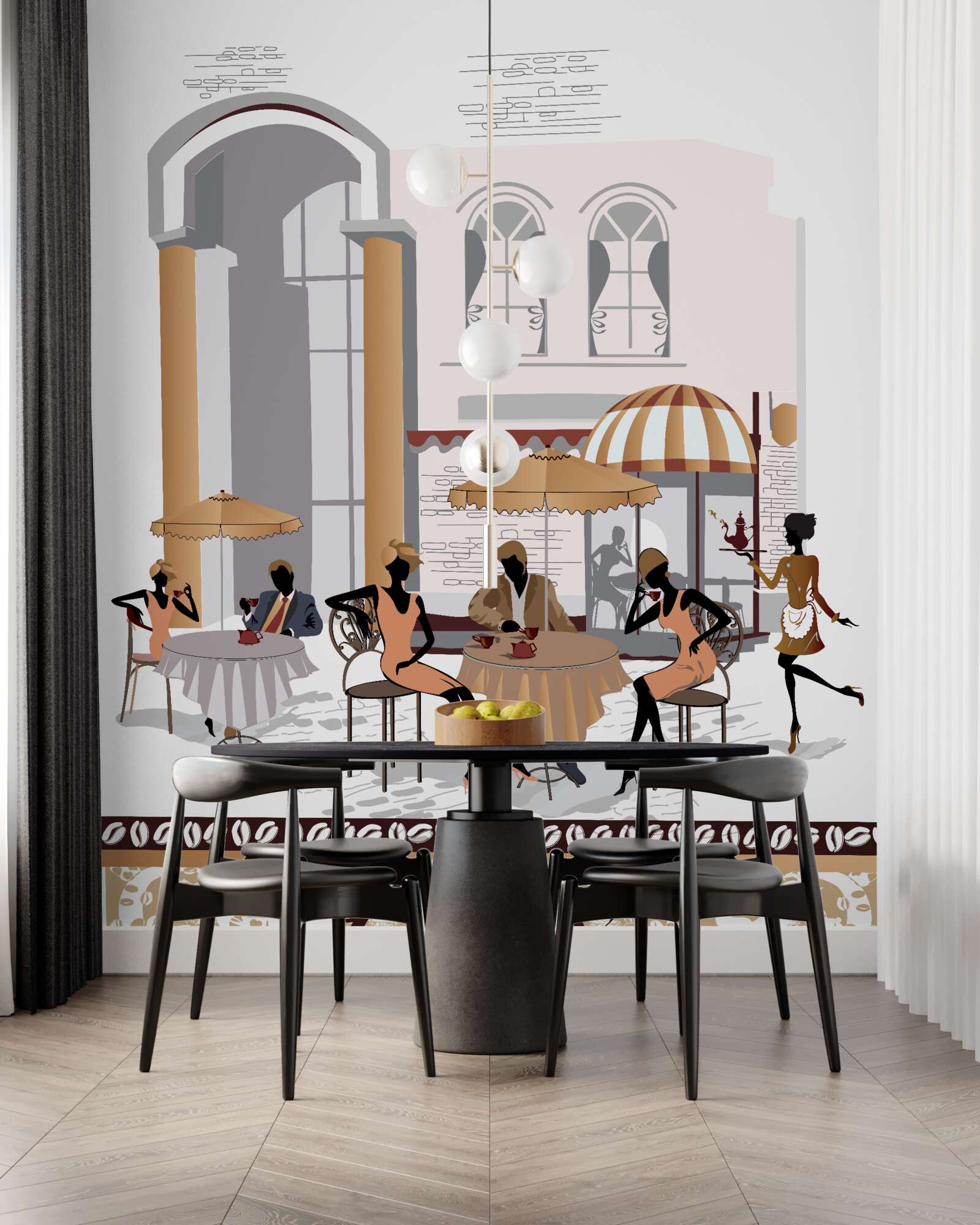 Fototapeta ženy a muži v kaviarni