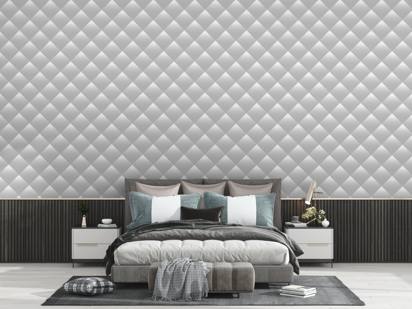 Fototapeta strieborná textúra v tvare diamantu