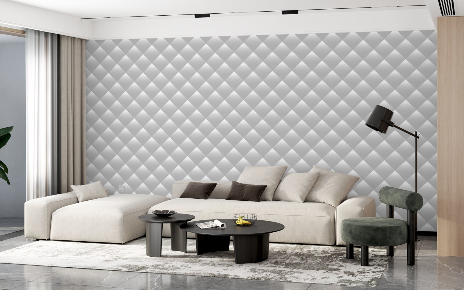 Fototapeta strieborná textúra v tvare diamantu