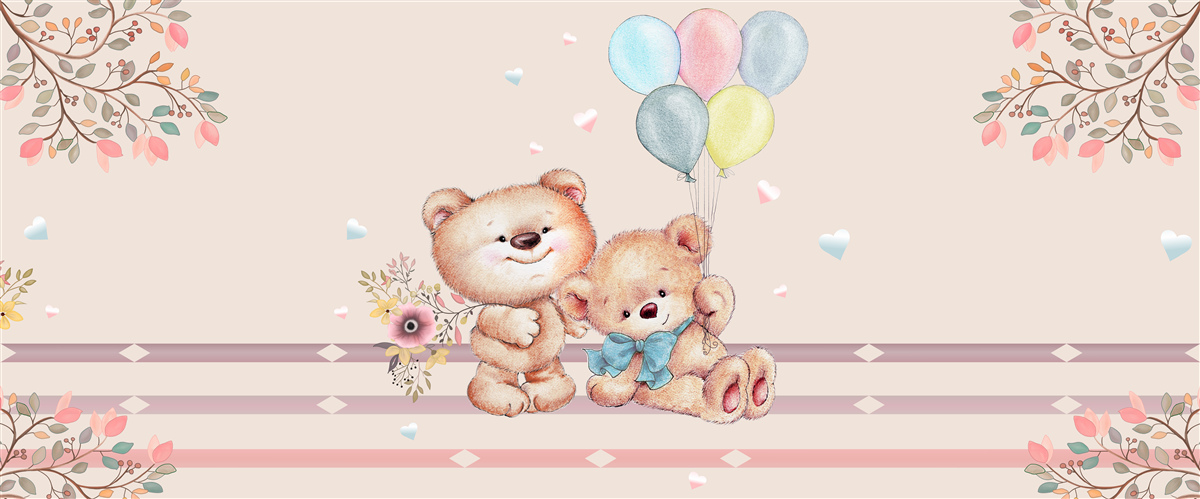 Fototapeta medvede s loptičkami