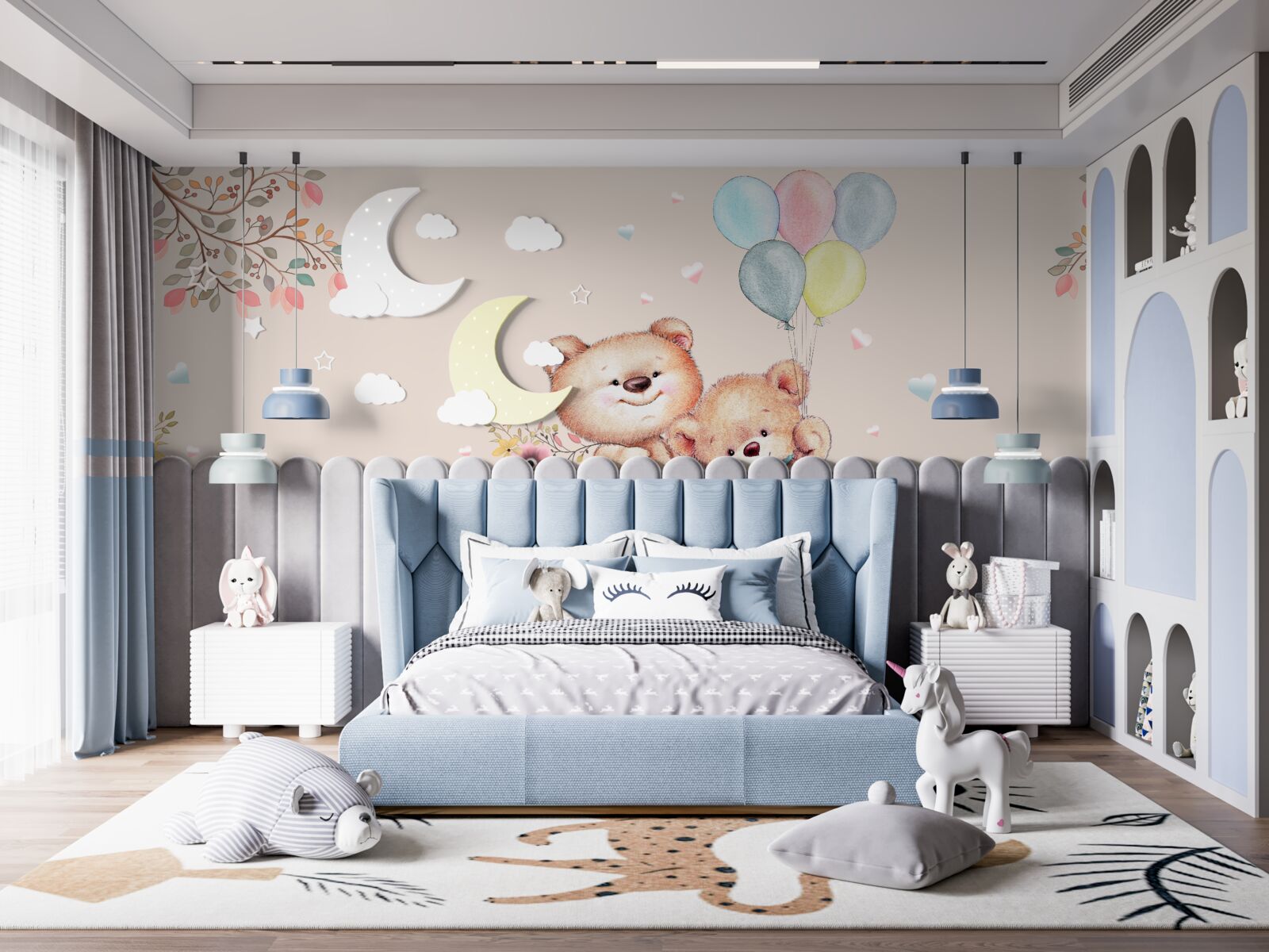 Fototapeta medvede s loptičkami