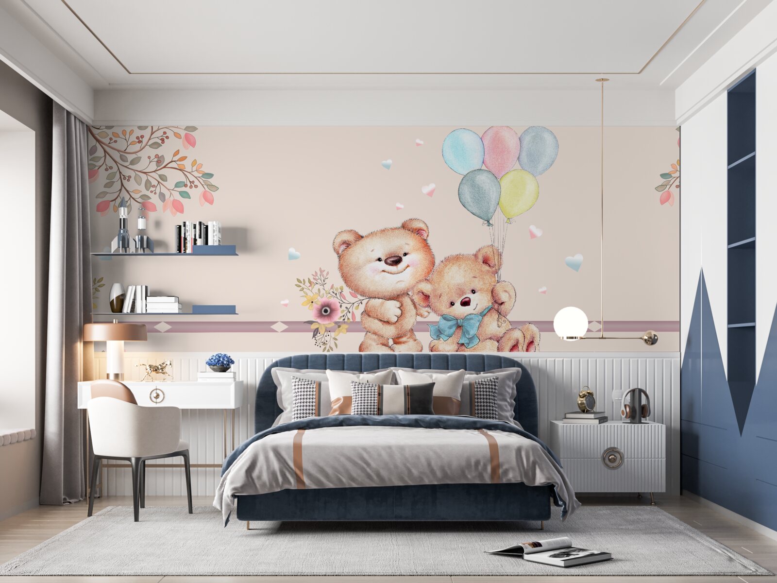 Fototapeta medvede s loptičkami