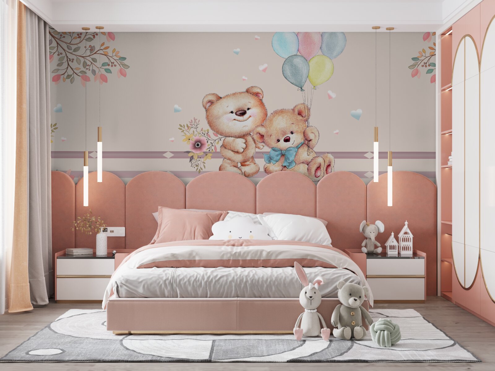 Fototapeta medvede s loptičkami