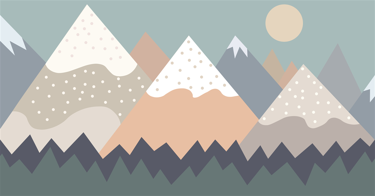 Fototapeta hory zobrazené v rôznych farbách