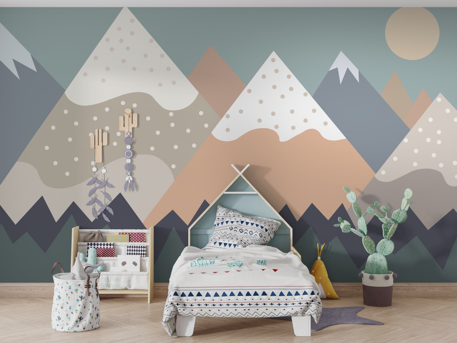 Fototapeta hory zobrazené v rôznych farbách