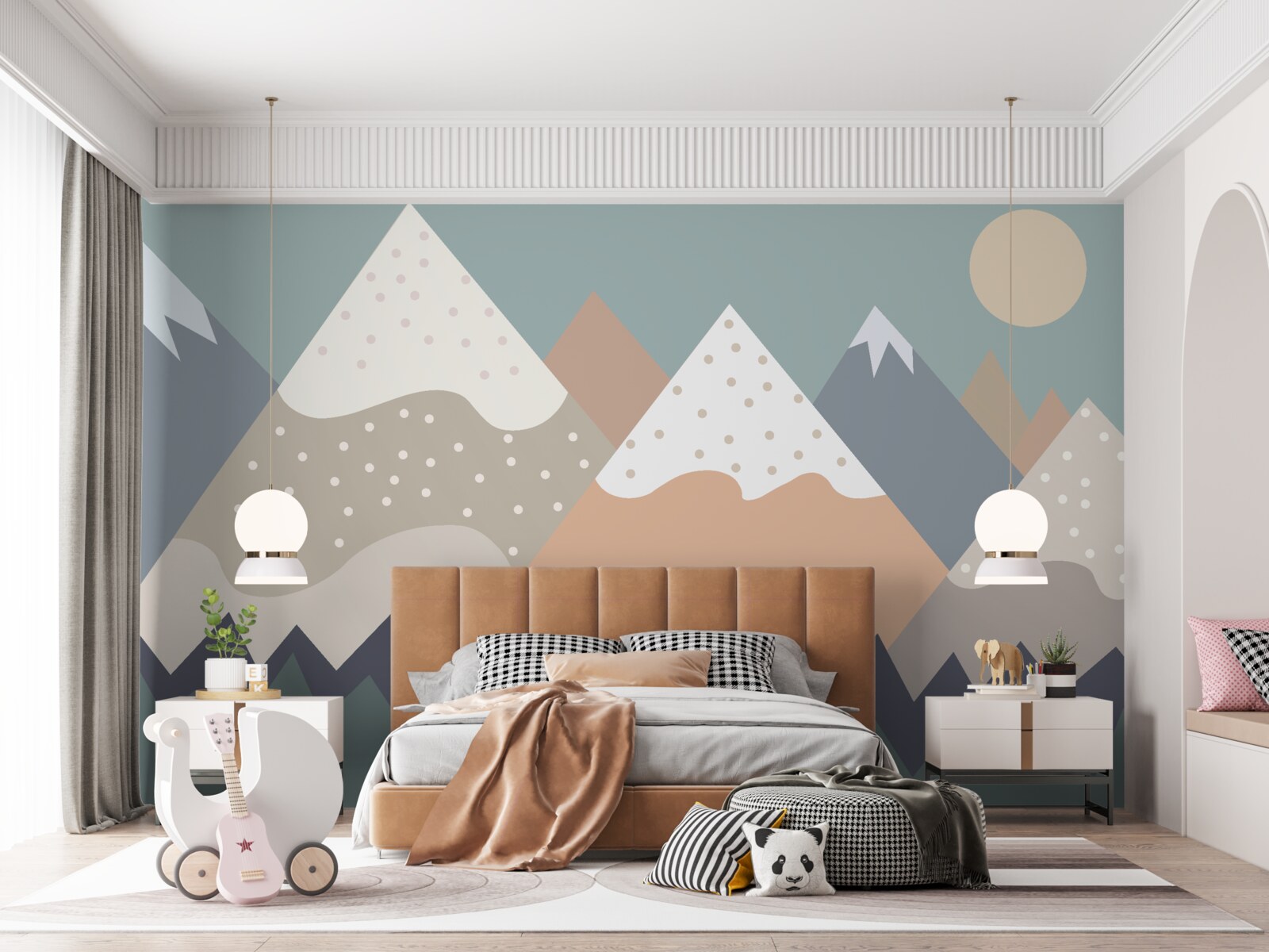 Fototapeta hory zobrazené v rôznych farbách