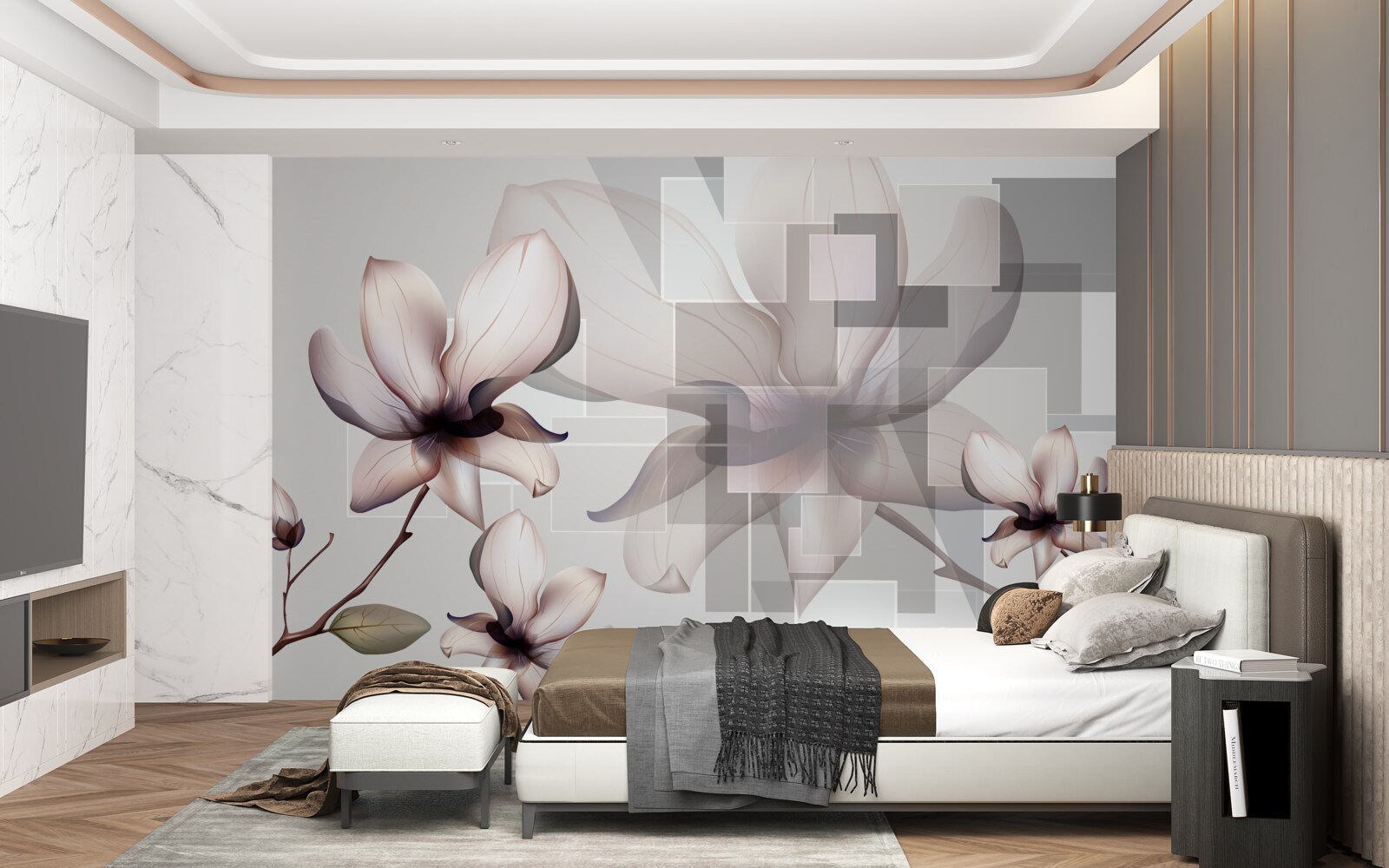 Fototapeta veľké biele magnólie