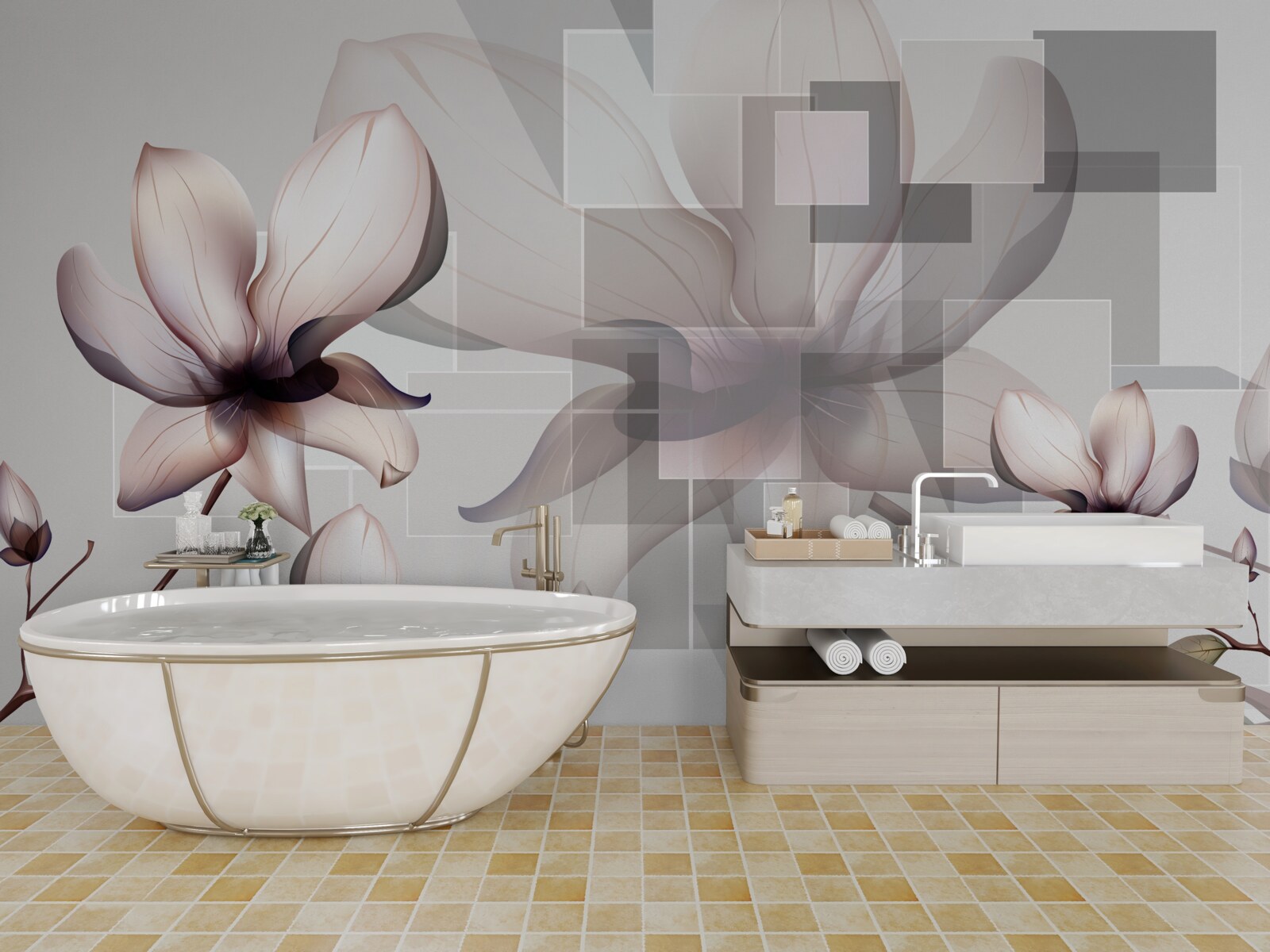 Fototapeta veľké biele magnólie