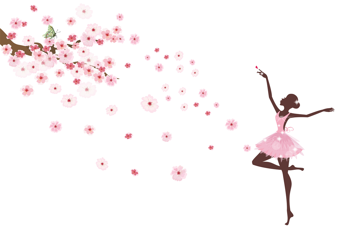 Fototapeta tanečnica v ružovom kostýme