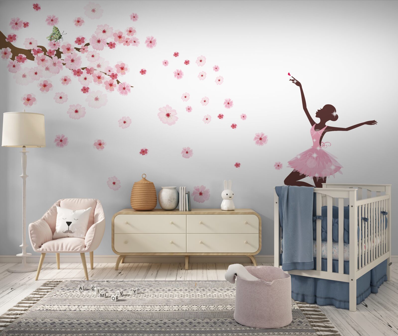 Fototapeta tanečnica v ružovom kostýme