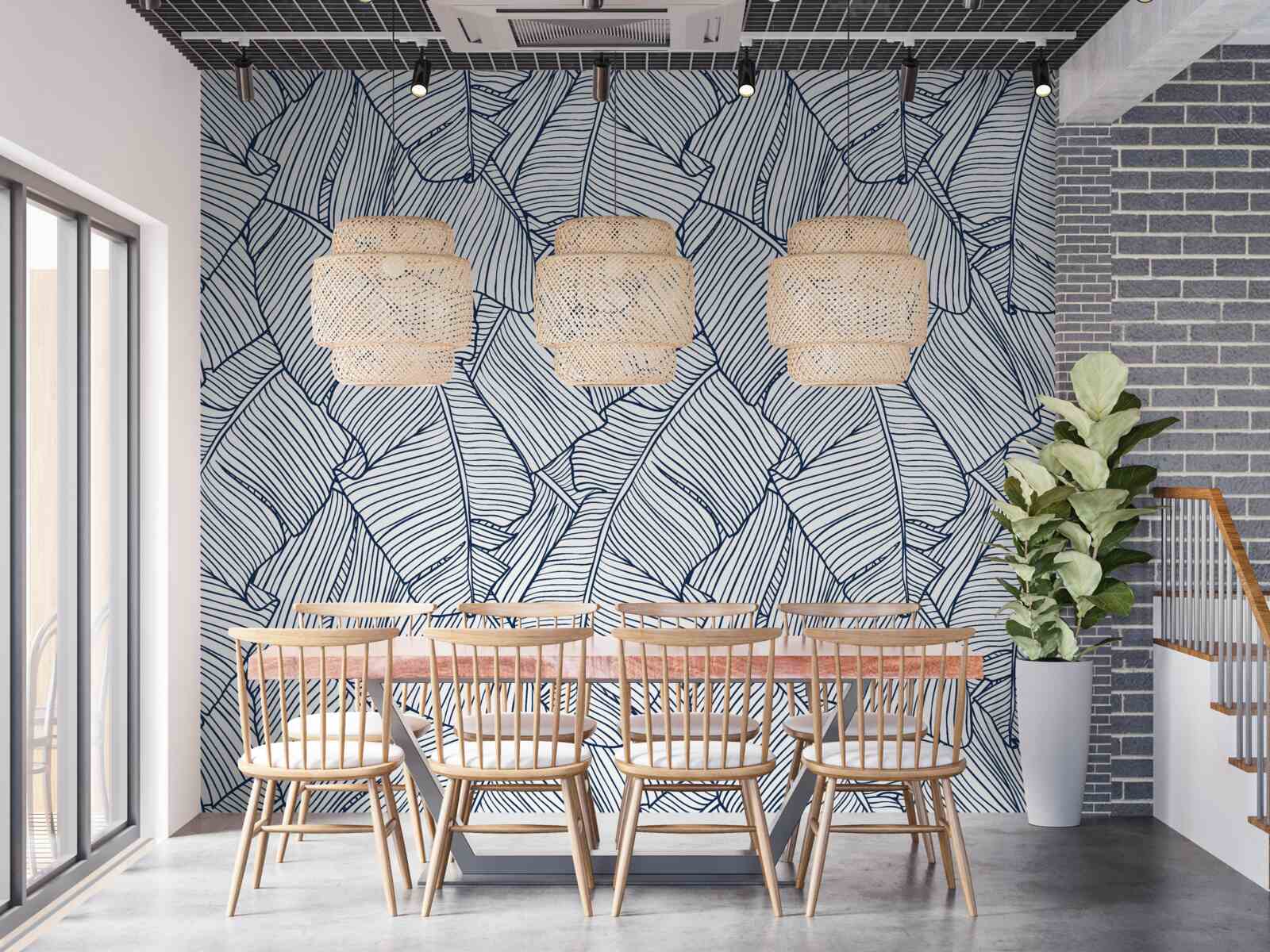 Fototapeta obrázok tropických modrých listov