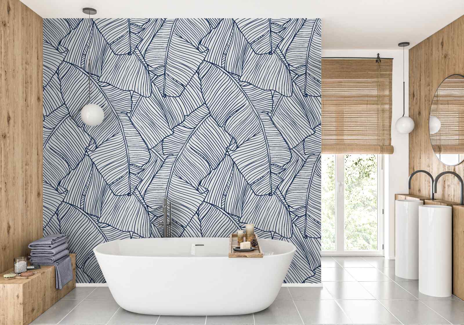 Fototapeta obrázok tropických modrých listov