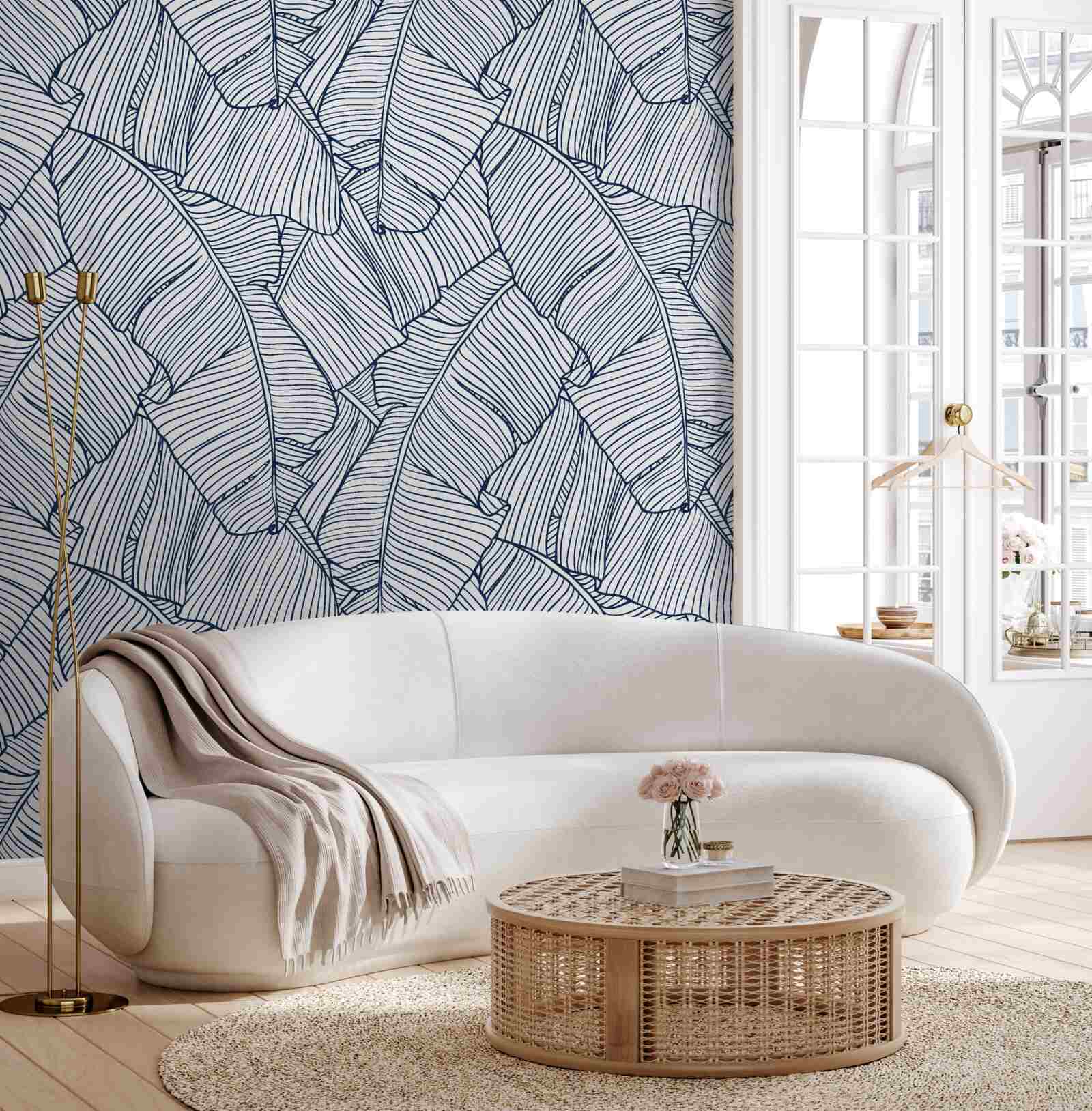 Fototapeta obrázok tropických modrých listov